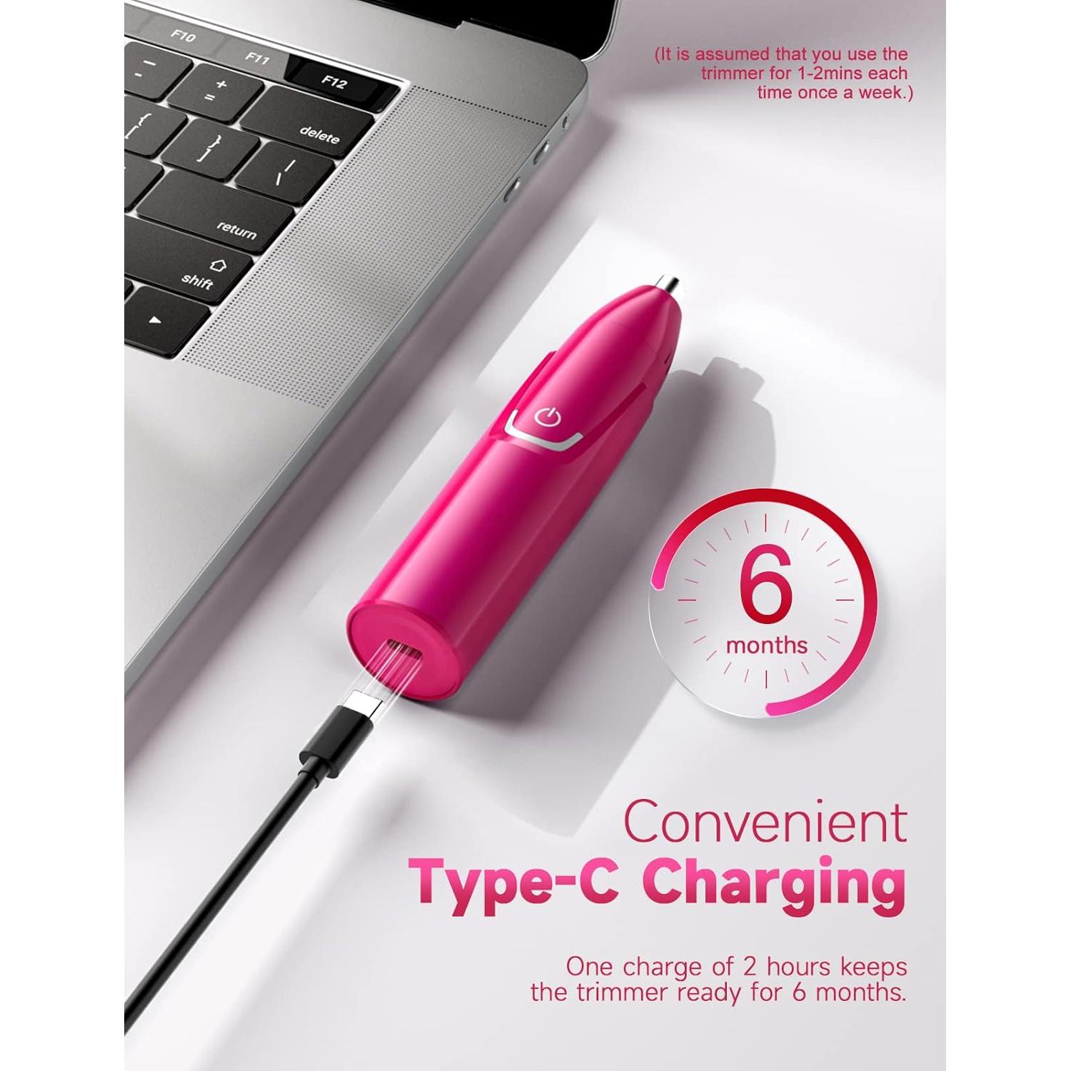 Recortadora de Vello Nasal ZORAMI TC-011 Magenta Recargable