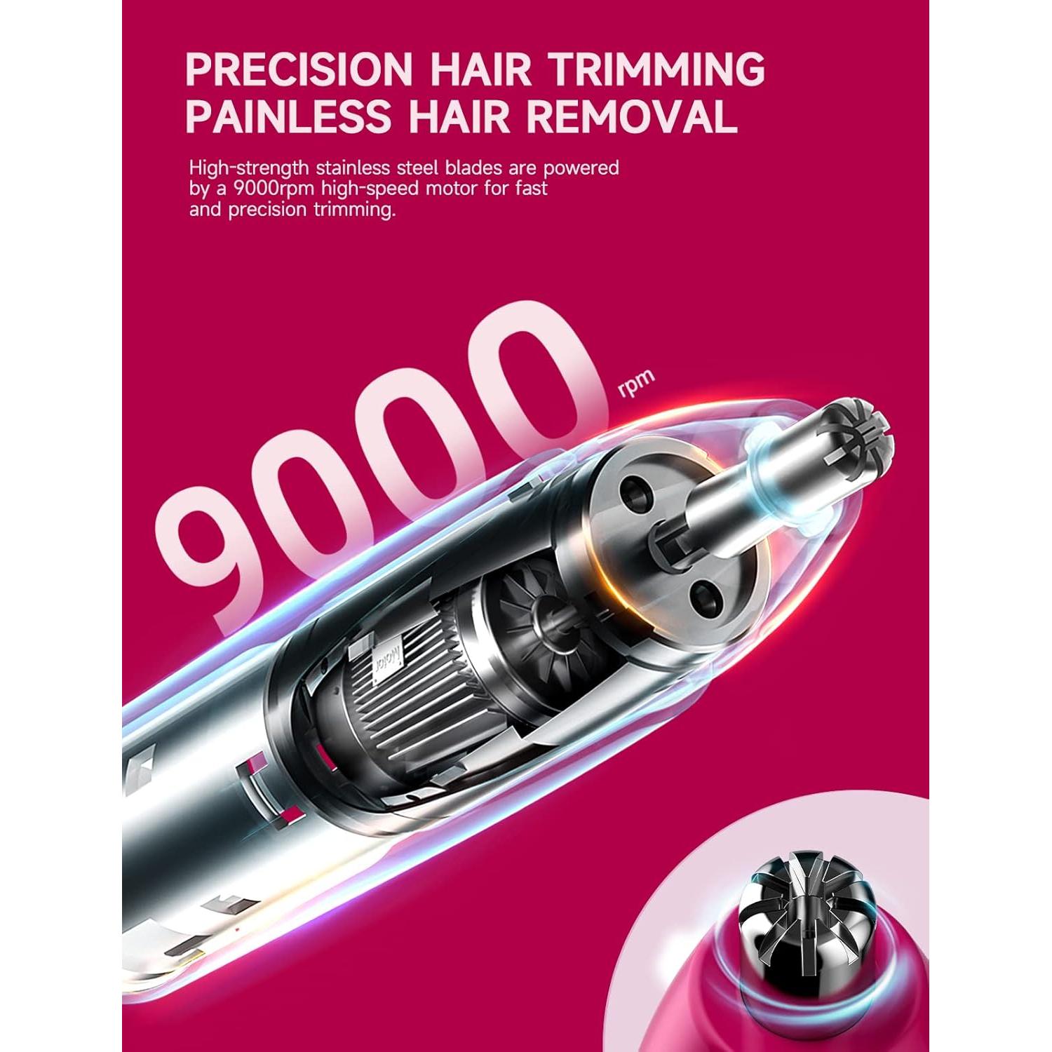 Recortadora de Vello Nasal ZORAMI TC-011 Magenta Recargable