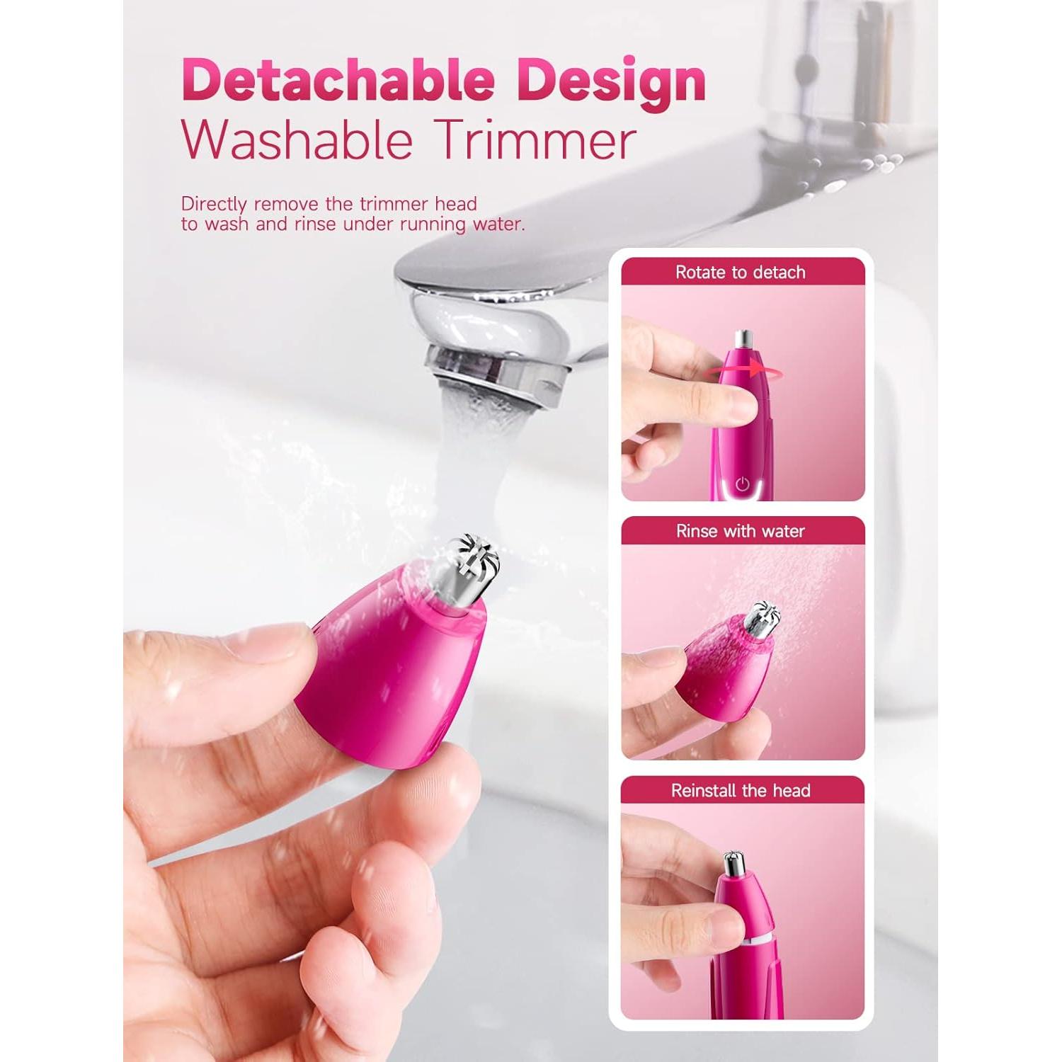 Recortadora de Vello Nasal ZORAMI TC-011 Magenta Recargable