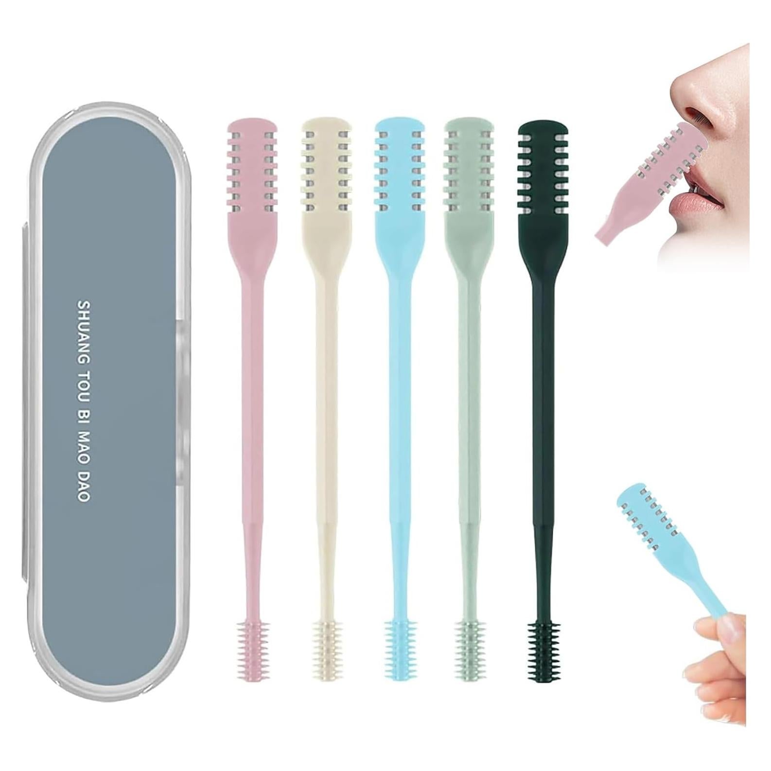 Recortador de Vello Nasal PSKZNSZ 2-en-1 Rotatorio 360°