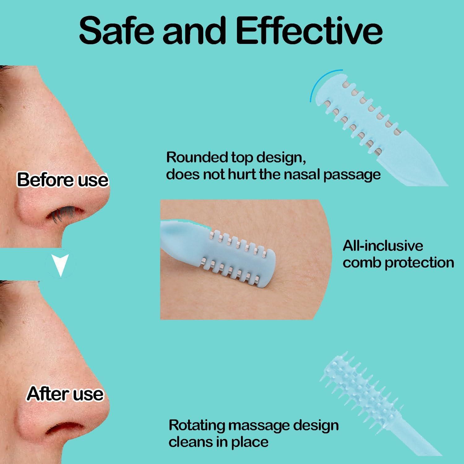 Recortador de Vello Nasal PSKZNSZ 2-en-1 Rotatorio 360°