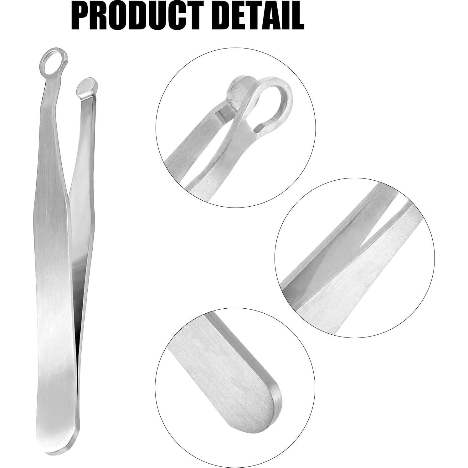 3 Pinzas Recortadoras de Vello Nasal Sorcristy Acero Inoxidable