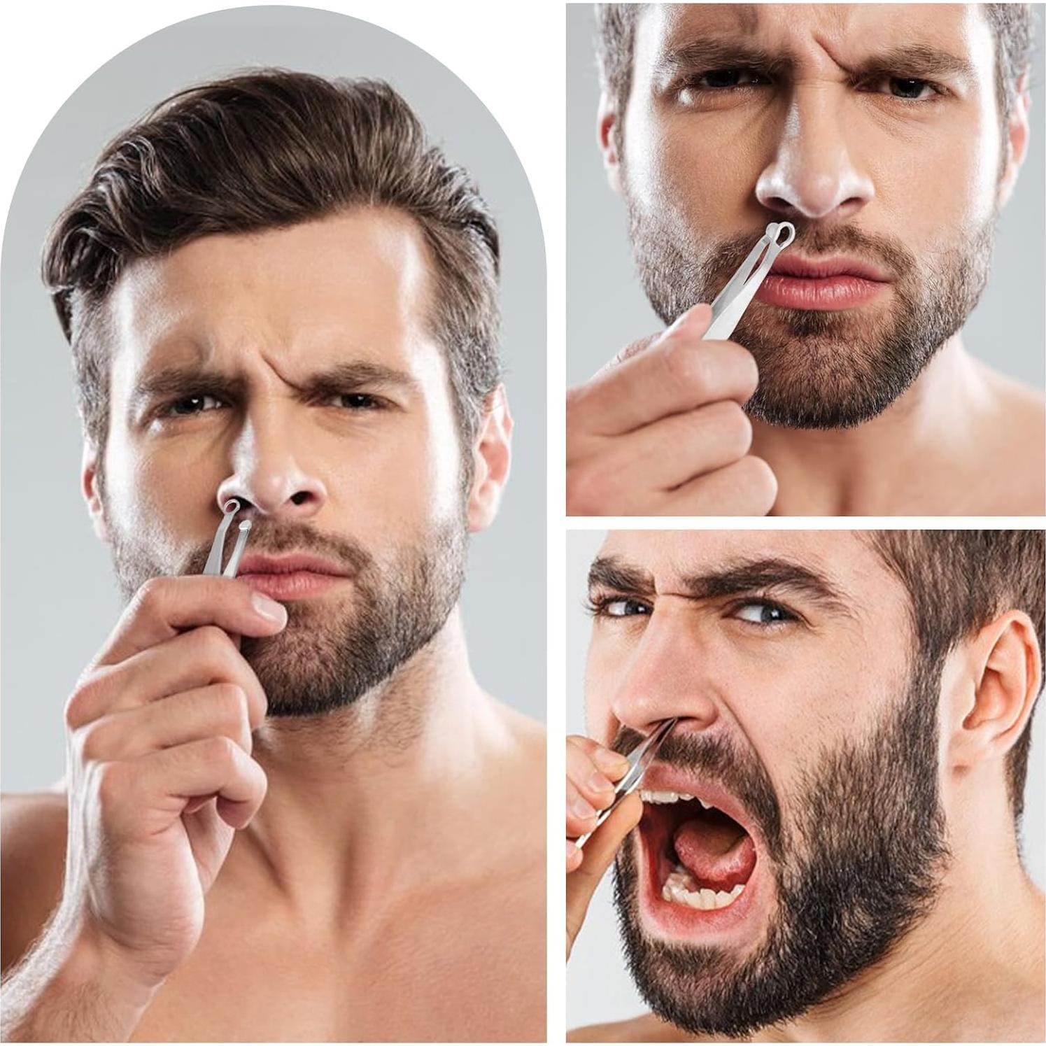 3 Pinzas Recortadoras de Vello Nasal Sorcristy Acero Inoxidable