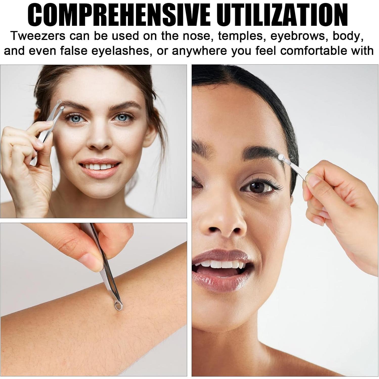 3 Pinzas Recortadoras de Vello Nasal Sorcristy Acero Inoxidable