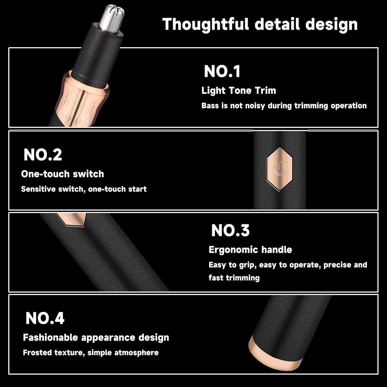 Recortador de Vello Nasal y Oído Transfree Recargable 15cm