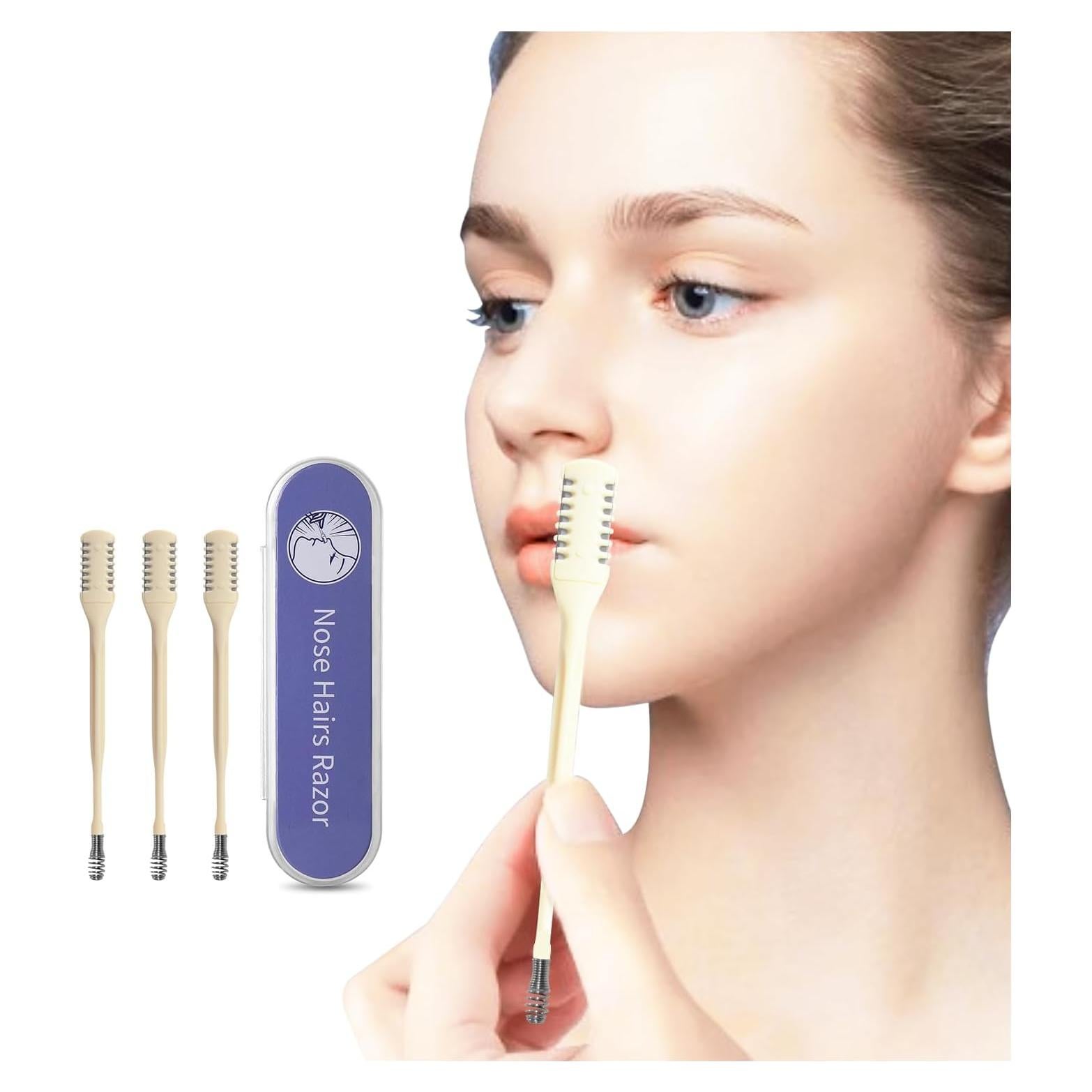 Cortador de Vello Nasal 2-en-1 Truvenum 3pcs Manual 360°