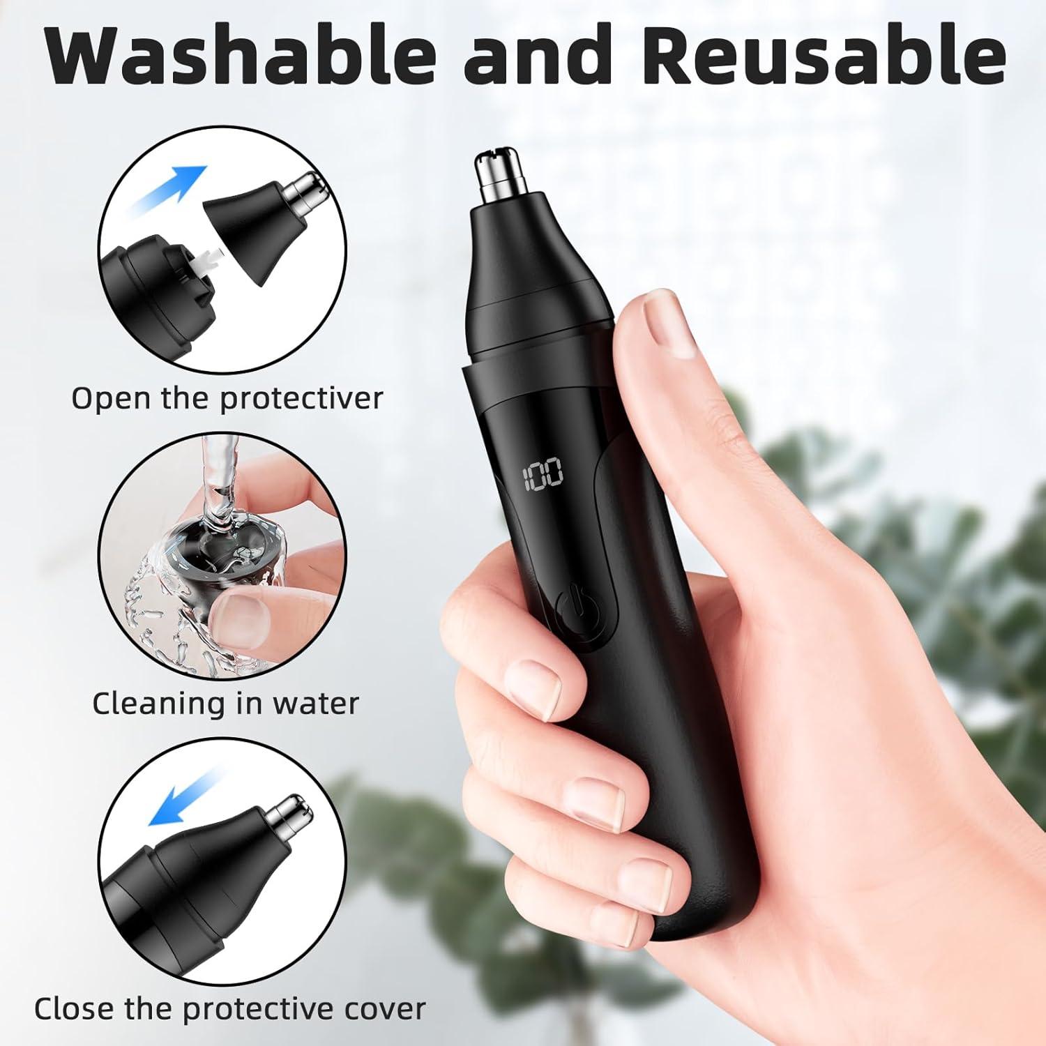 Recortador de Vello Nasal SESATOOK L5 Recargable USB Negro