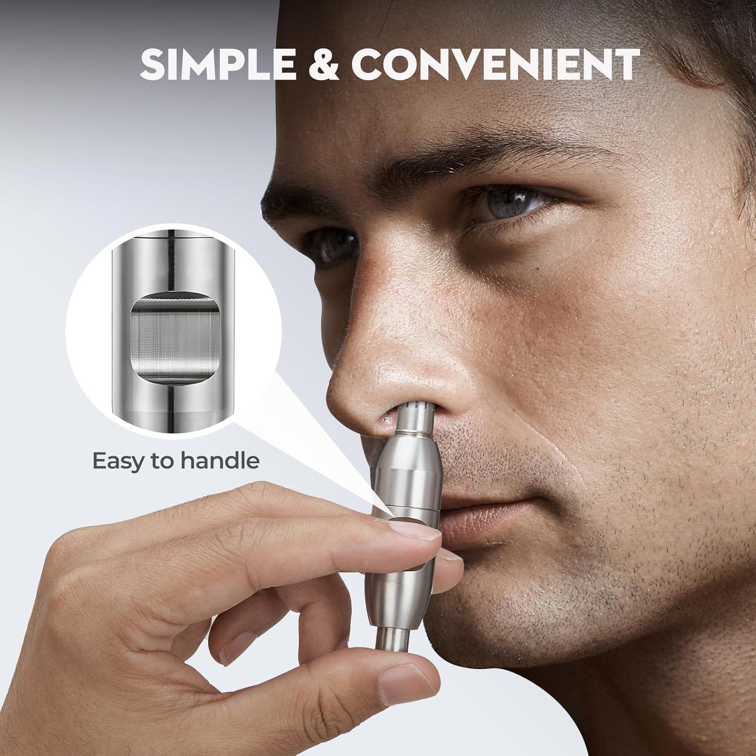 Recortador de Vello Nasal Manual SUERBEATY T-W90-ST Plateado