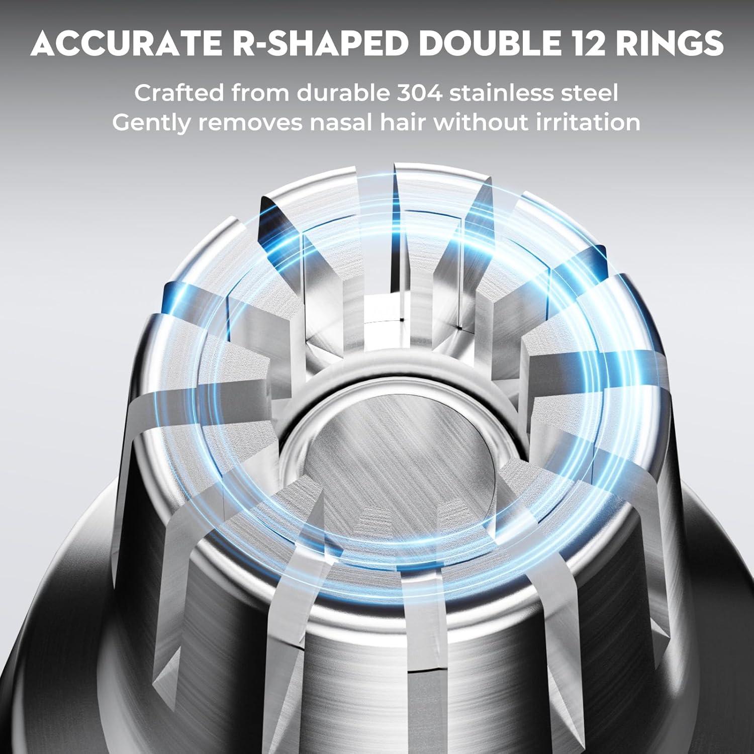 Recortador de Vello Nasal Manual SUERBEATY T-W90-ST Plateado