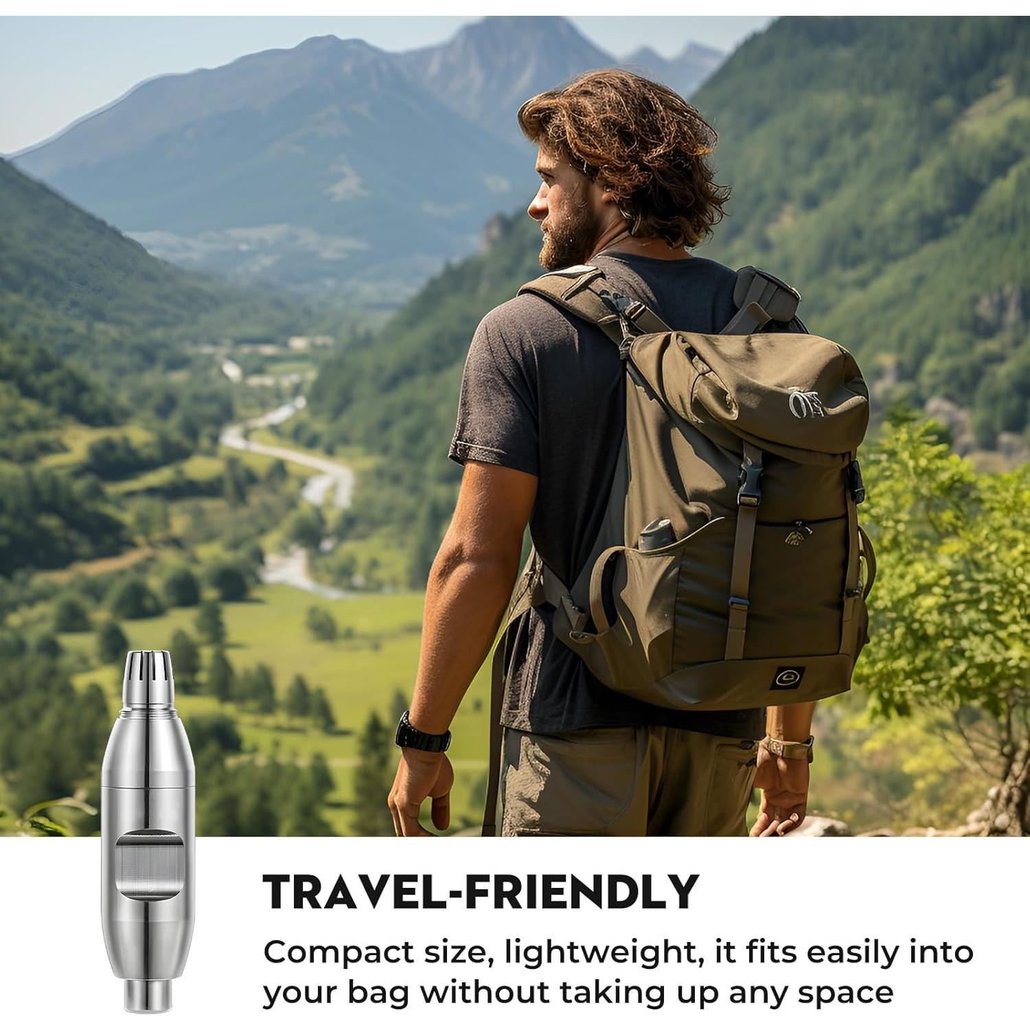 Recortador de Vello Nasal Manual SUERBEATY T-W90-ST Plateado