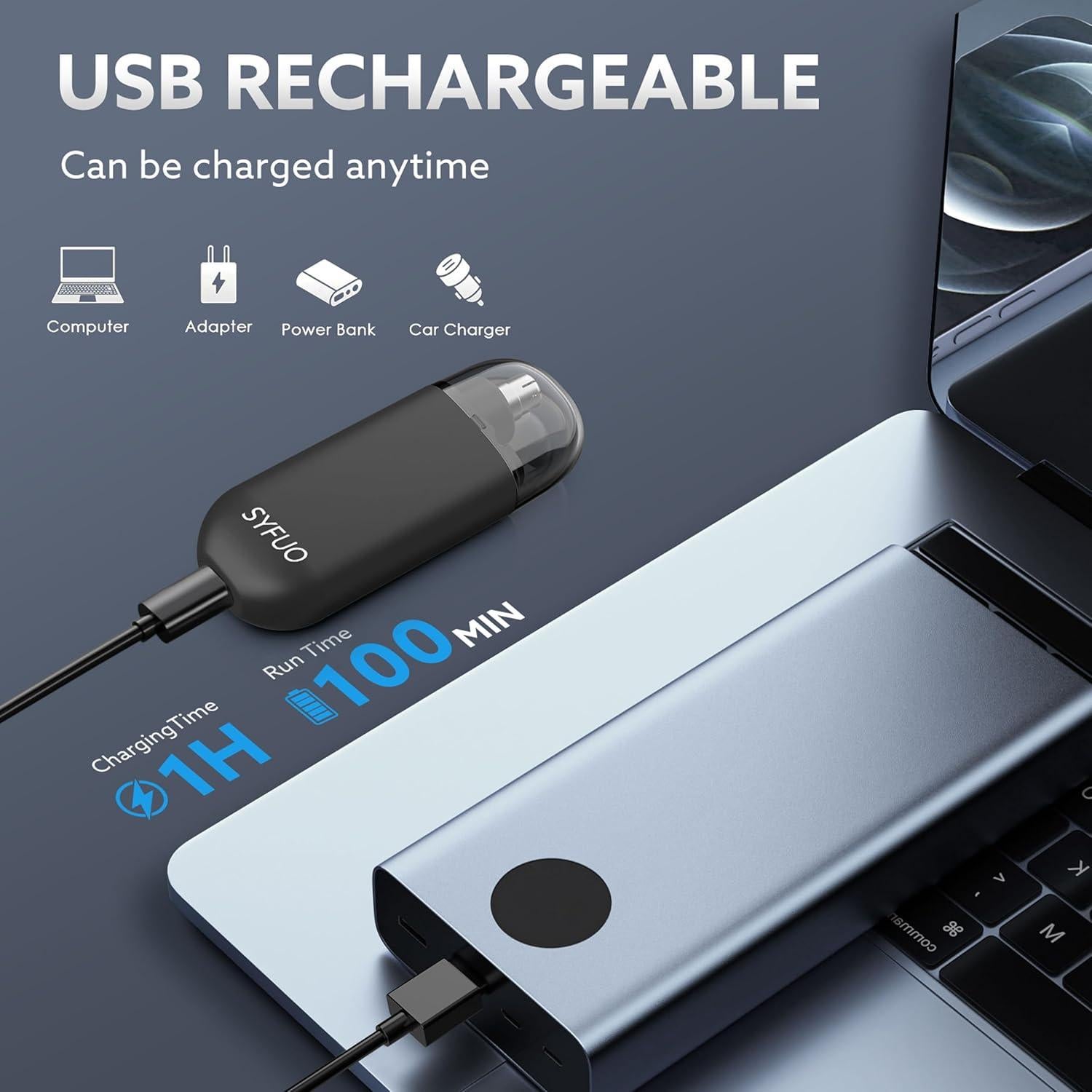 Recortador de Vello Nasal SYFUO Portátil USB Impermeable