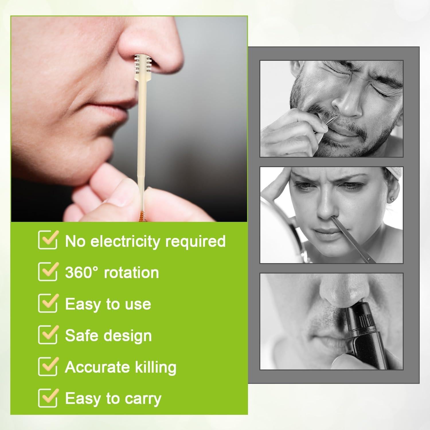 5 Cortadores Nasales 2-en-1 NQEUEPN, Acero Inoxidable, Portátil