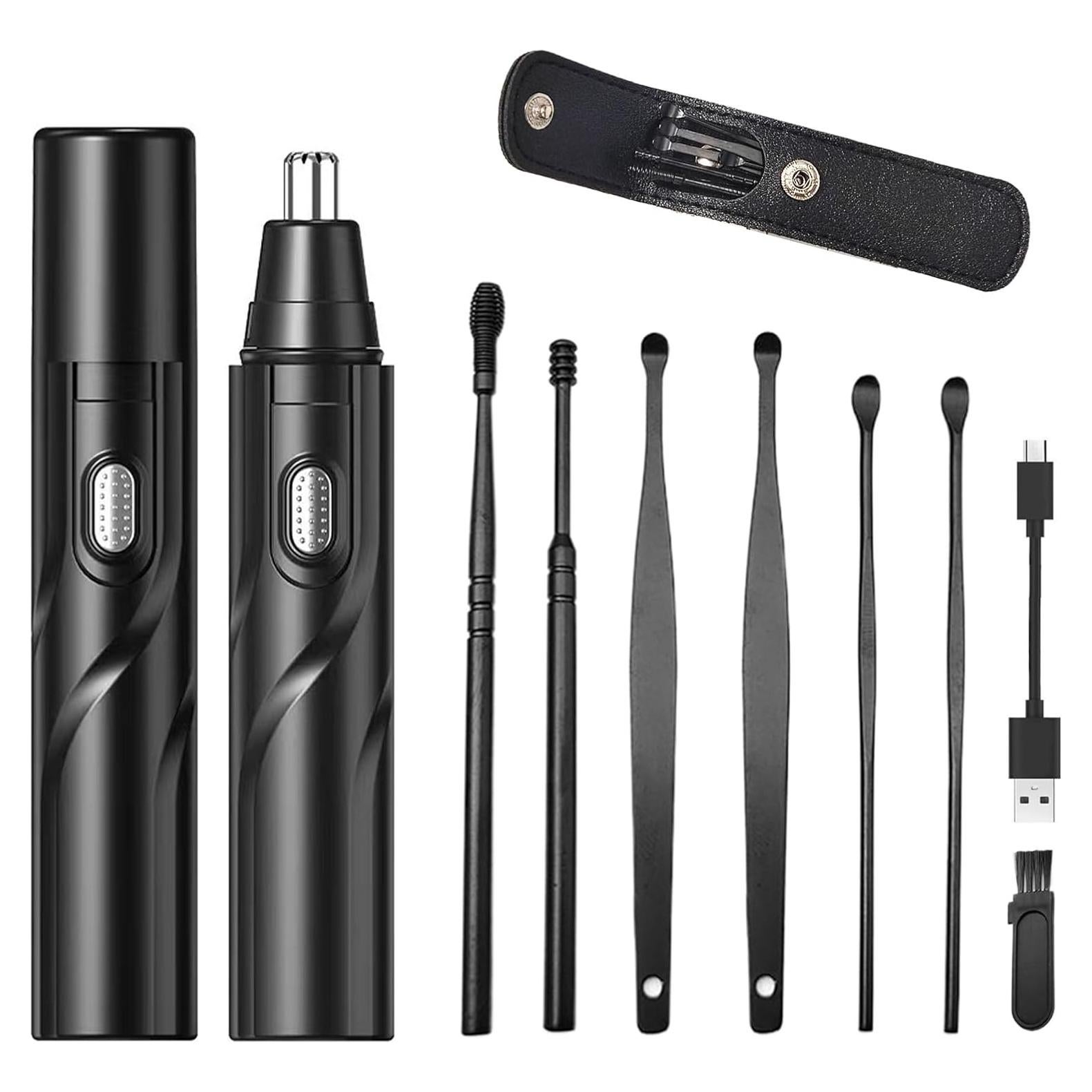 Recortador de Vello Nasal y Auricular YIPINER Recargable 6 Piezas