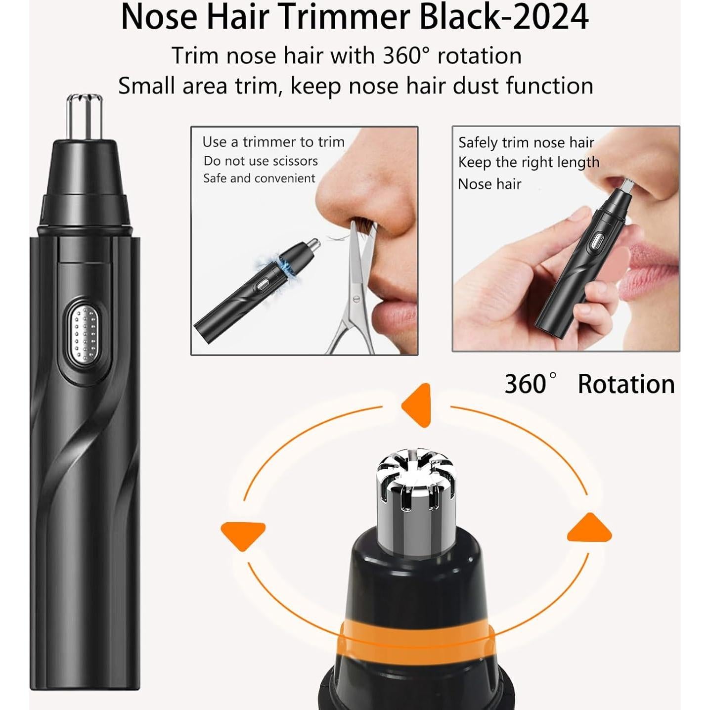 Recortador de Vello Nasal y Auricular YIPINER Recargable 6 Piezas