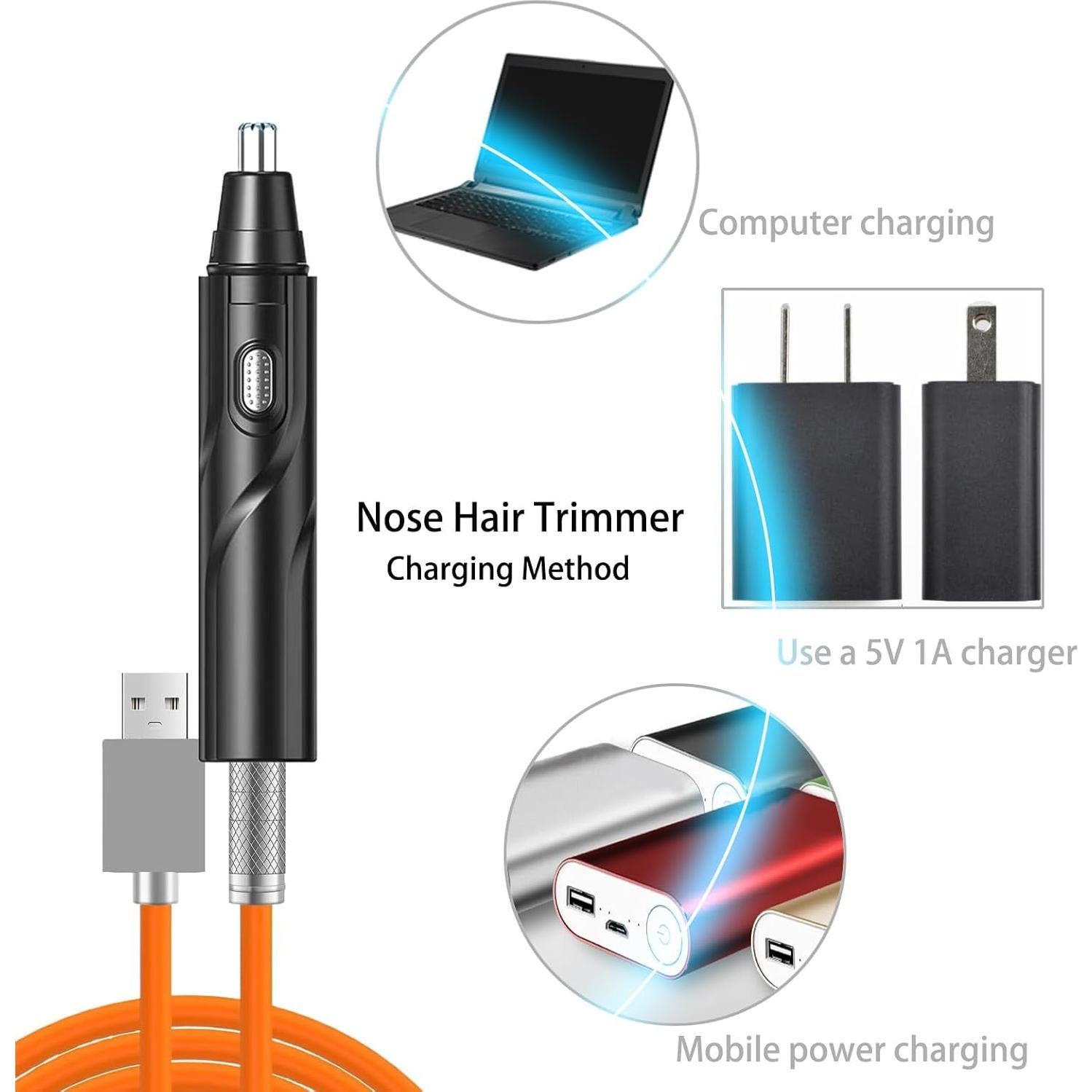 Recortador de Vello Nasal y Auricular YIPINER Recargable 6 Piezas