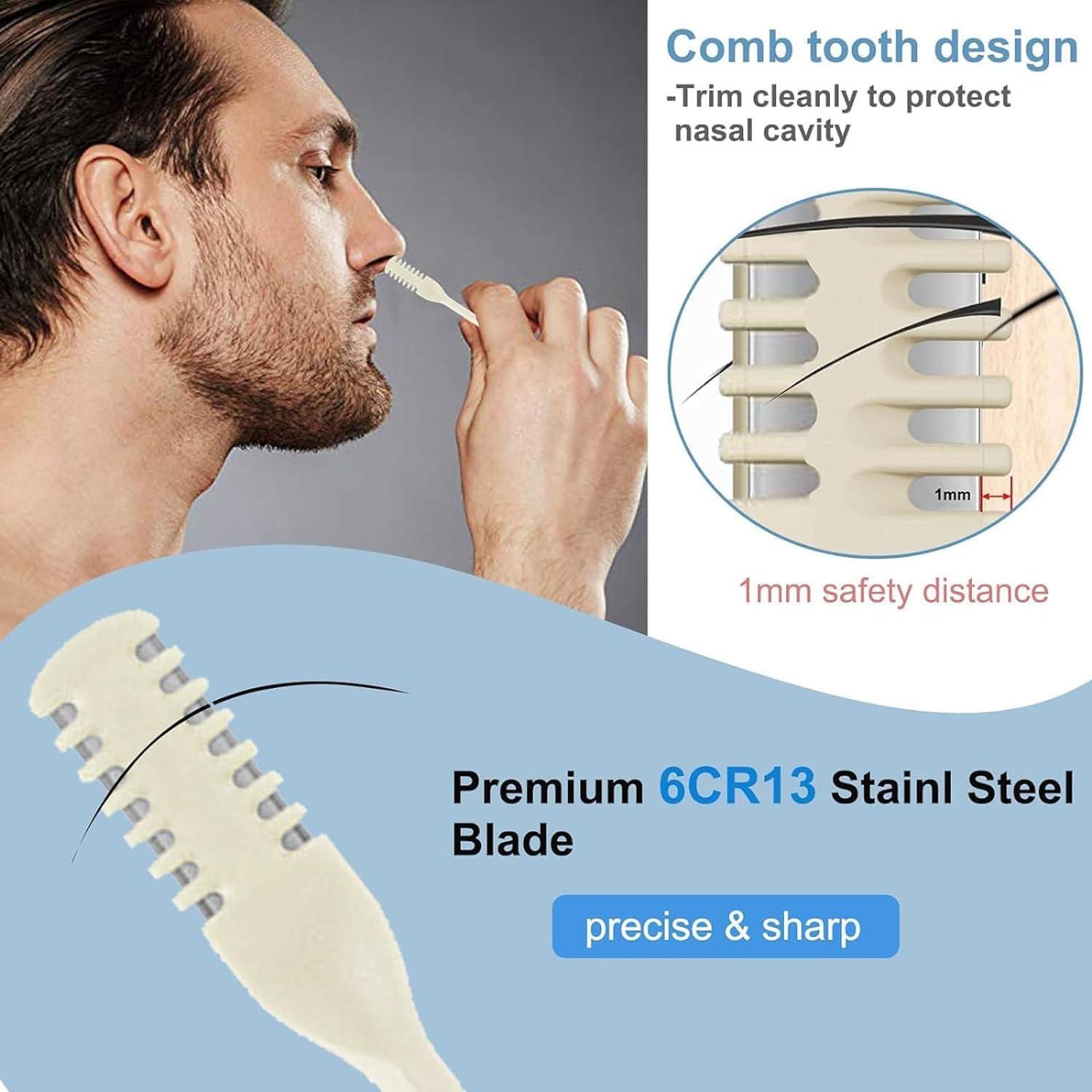 Cortador de Vello Nasal Manual 2-en-1 Hannahcos 10cm