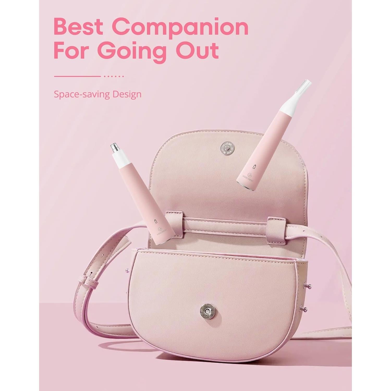 Recortador de Vello Nasal y Cejas VG VOGCREST Rosa Recargable