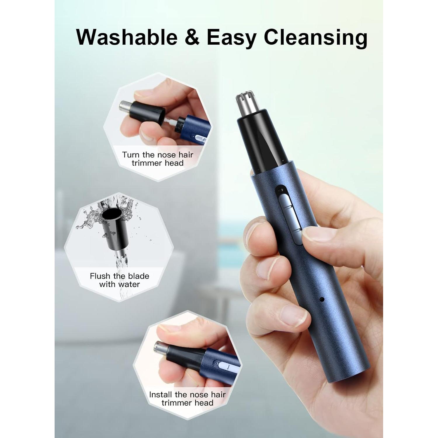 Recortador de Vello Nasal y Auricular AHHFEI USB Recargable 5 en 1