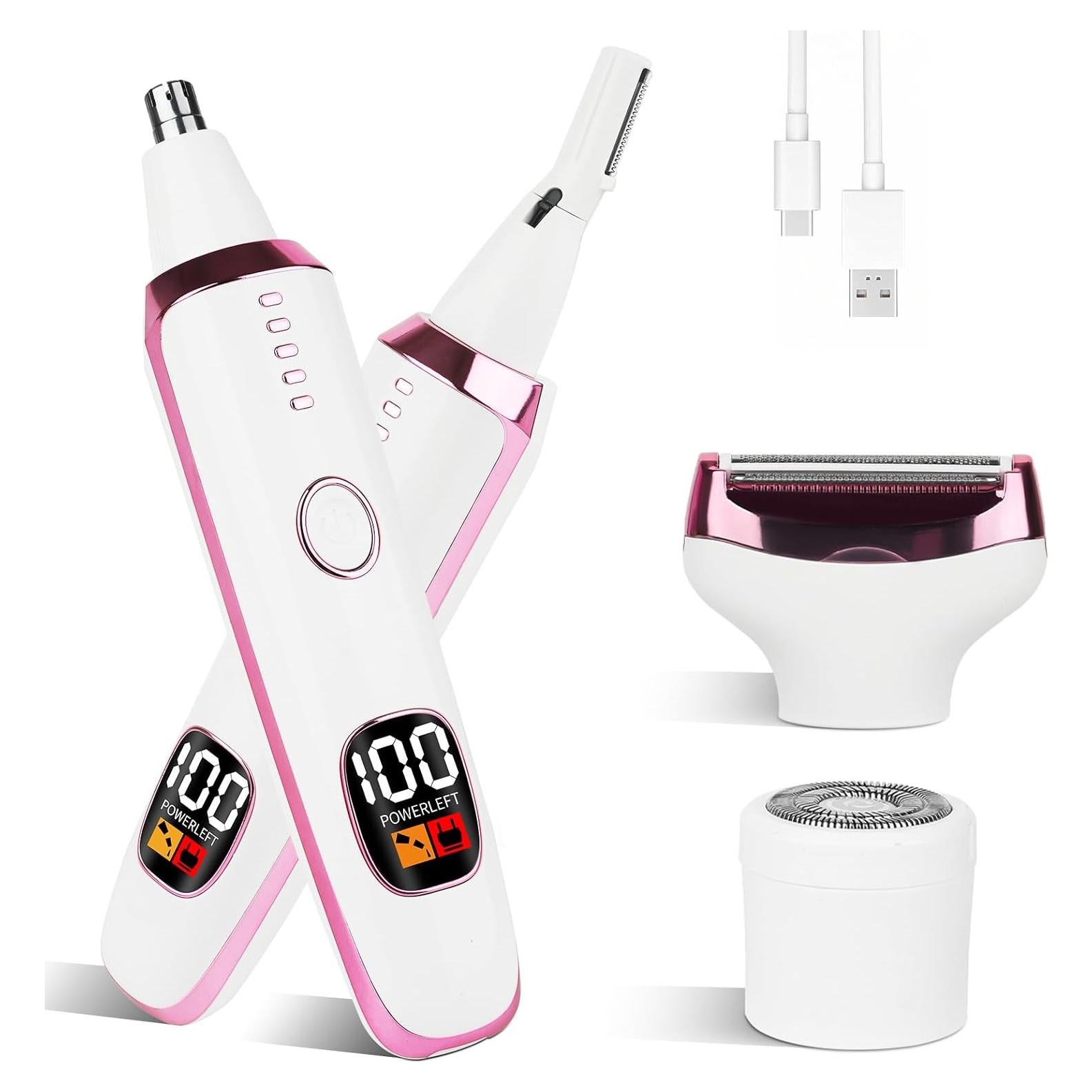 Recortadora de Vello Nasal y Auricular Mendaping 4 en 1