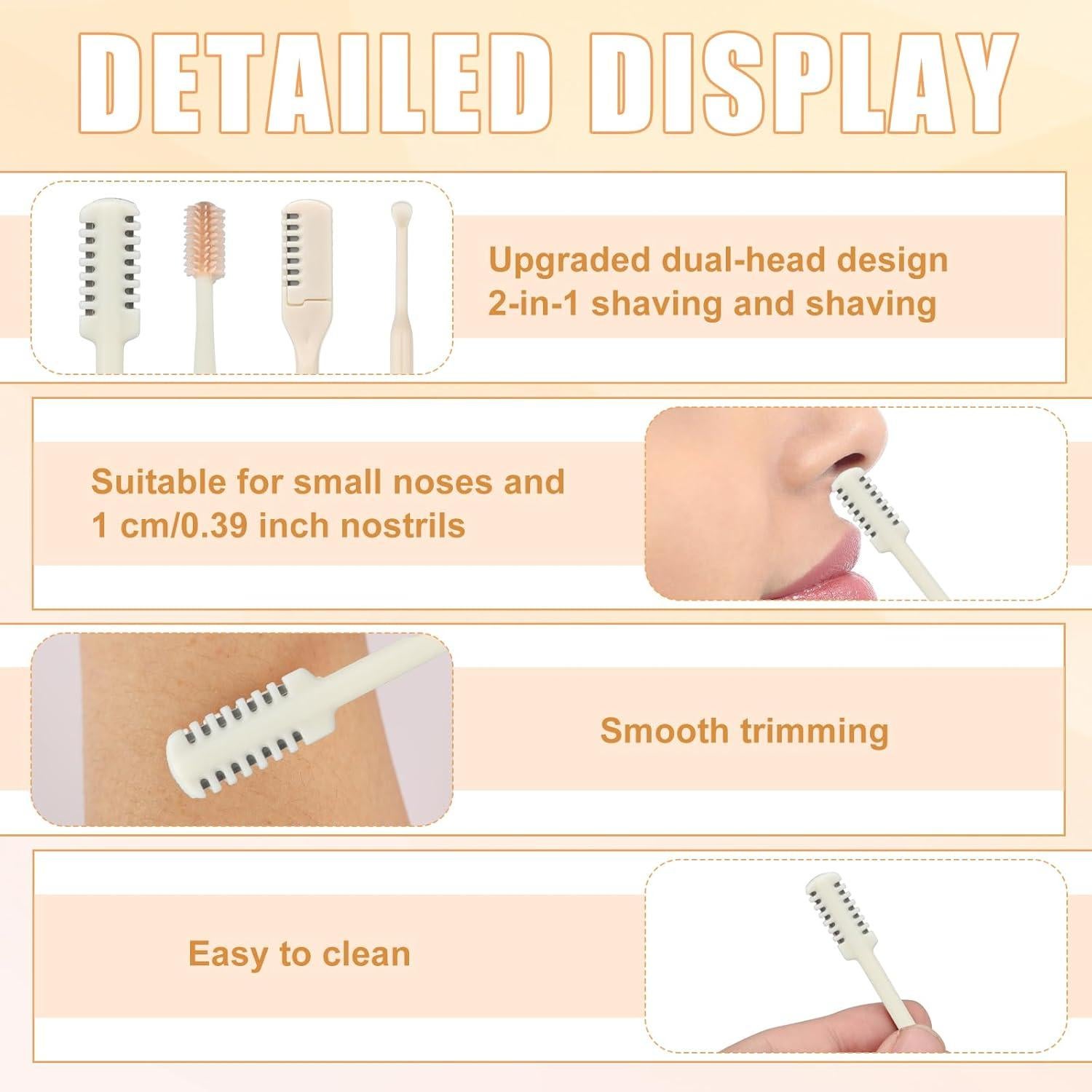 Recortador de Vello Nasal 2 en 1 Gosknor - 16 Piezas Portátil