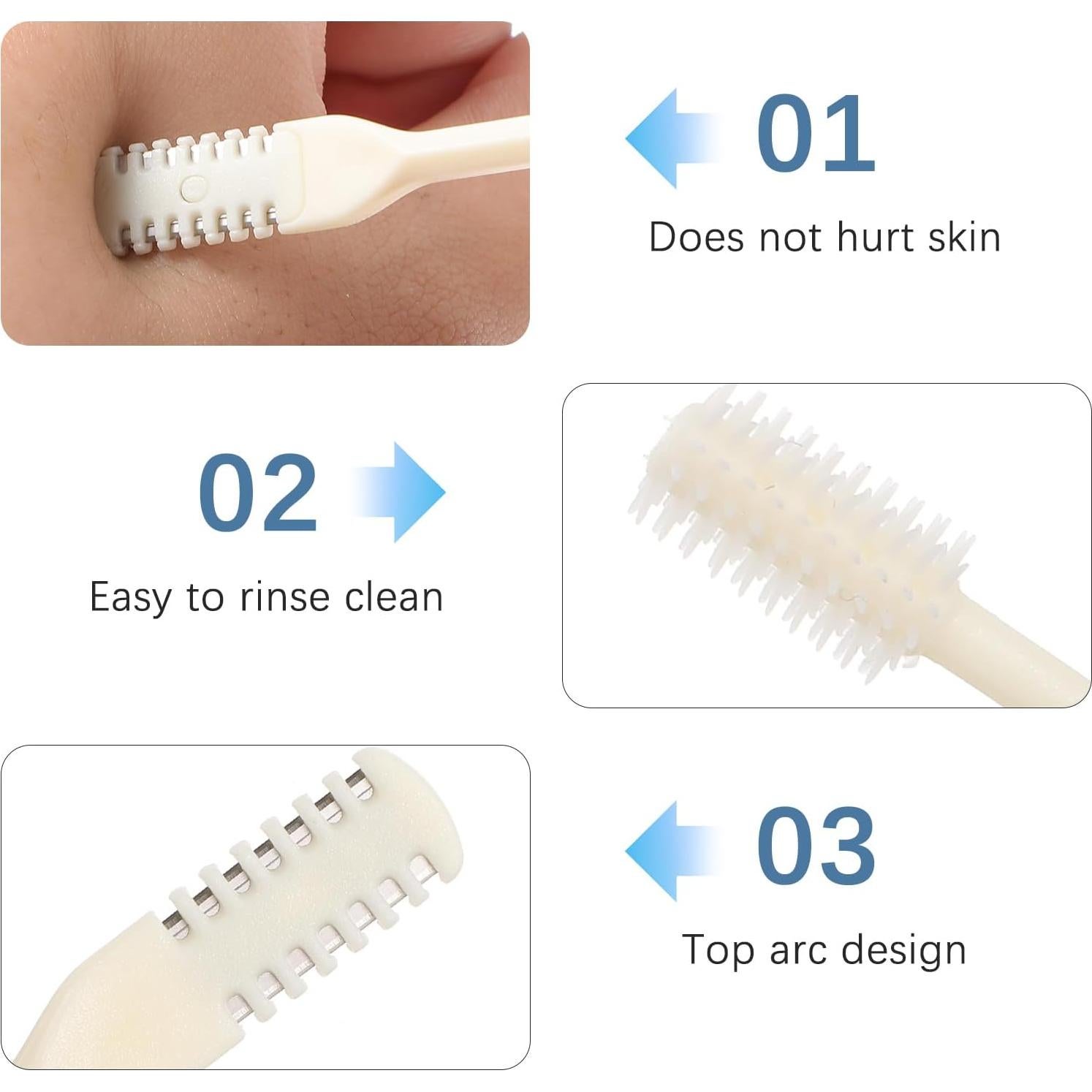 Cortador de Vello Nasal 2-en-1 Bremorou Doble Cara Blanco