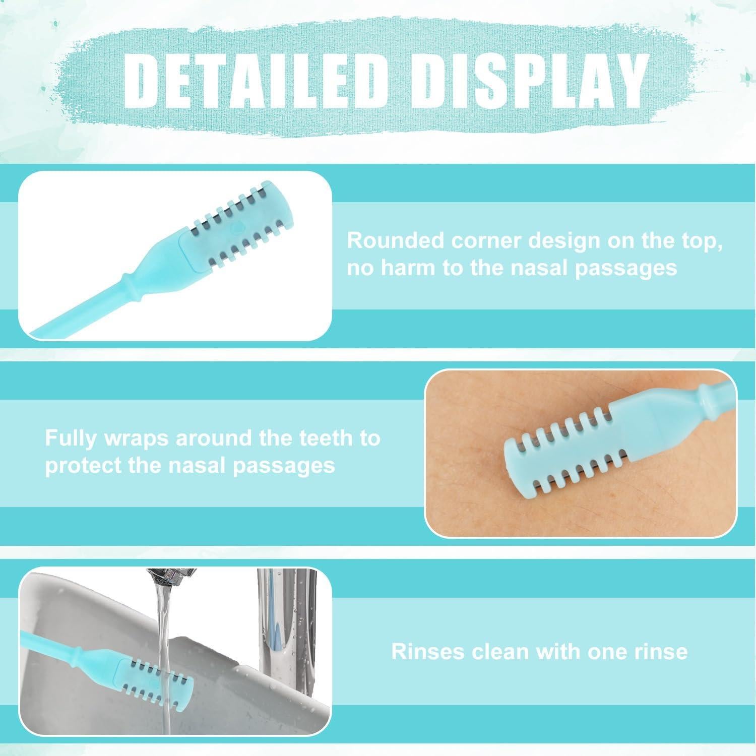 Cortador de Vello Nasal 2 en 1 PEUTIER - 12 Piezas Azul