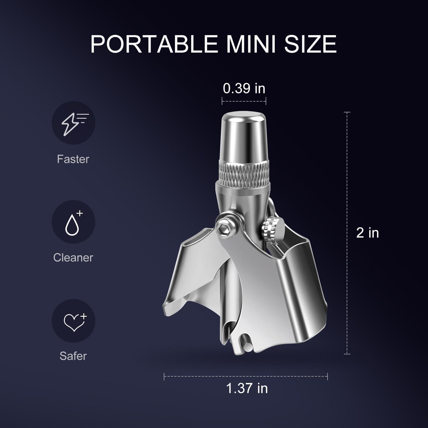 Recortador Manual de Cabello de Nariz y Oído Winsea - Acero Inoxidable, 6.6x7.7cm