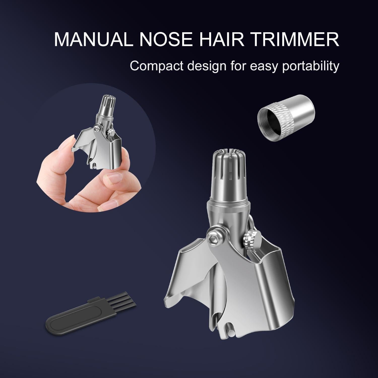 Recortador Manual de Cabello de Nariz y Oído Winsea - Acero Inoxidable, 6.6x7.7cm