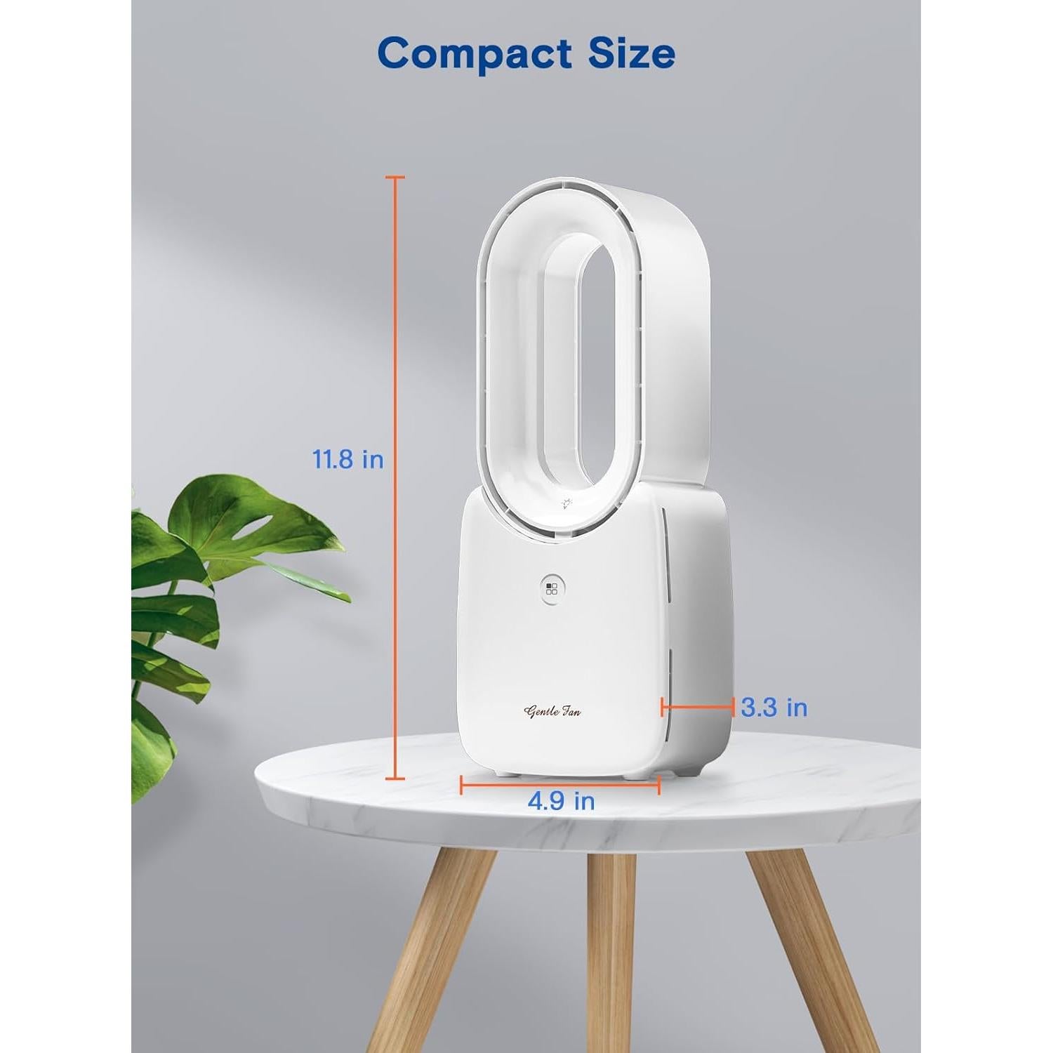 Ventilador de escritorio let'me sin aspas 10W LED 3 velocidades