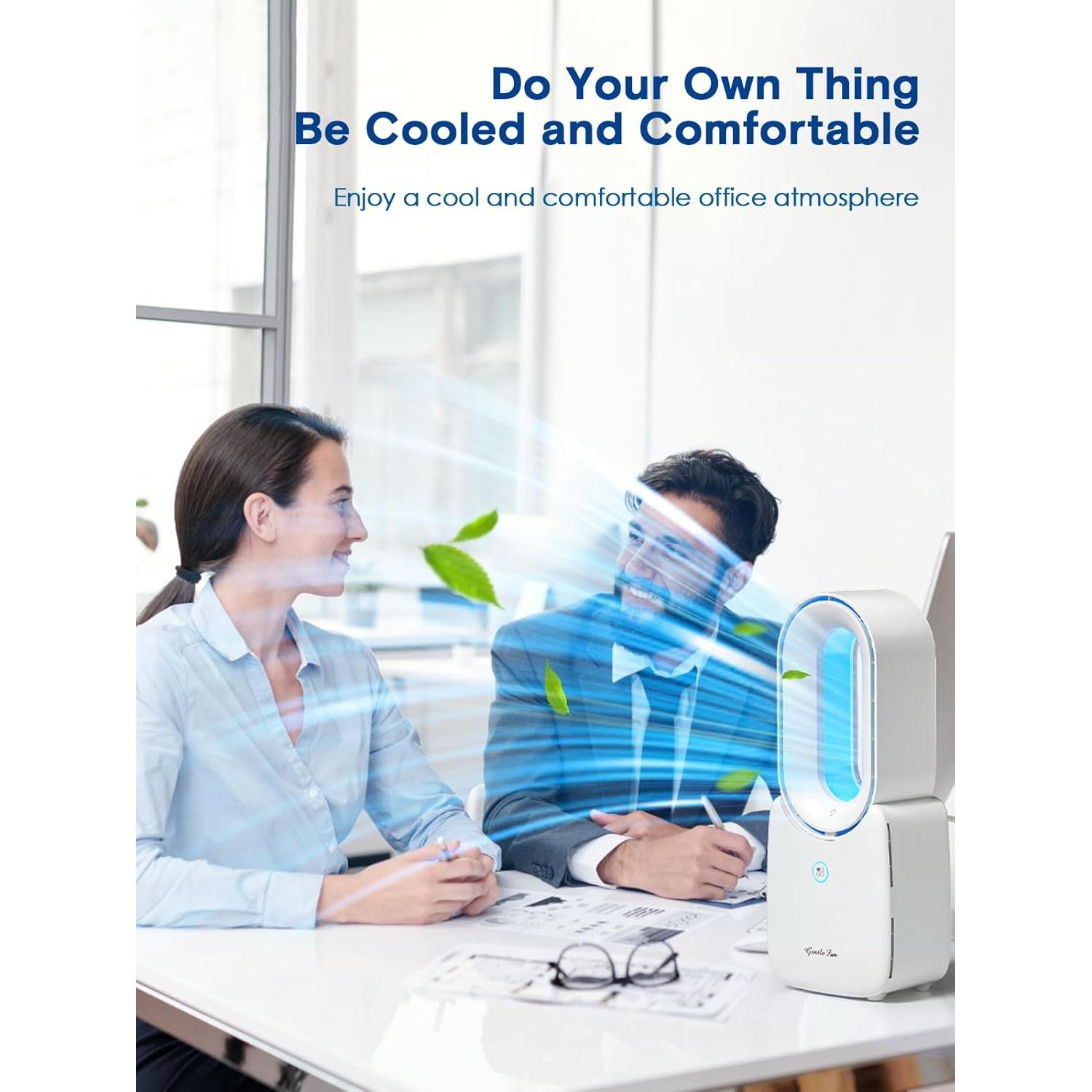 Ventilador de escritorio let'me sin aspas 10W LED 3 velocidades