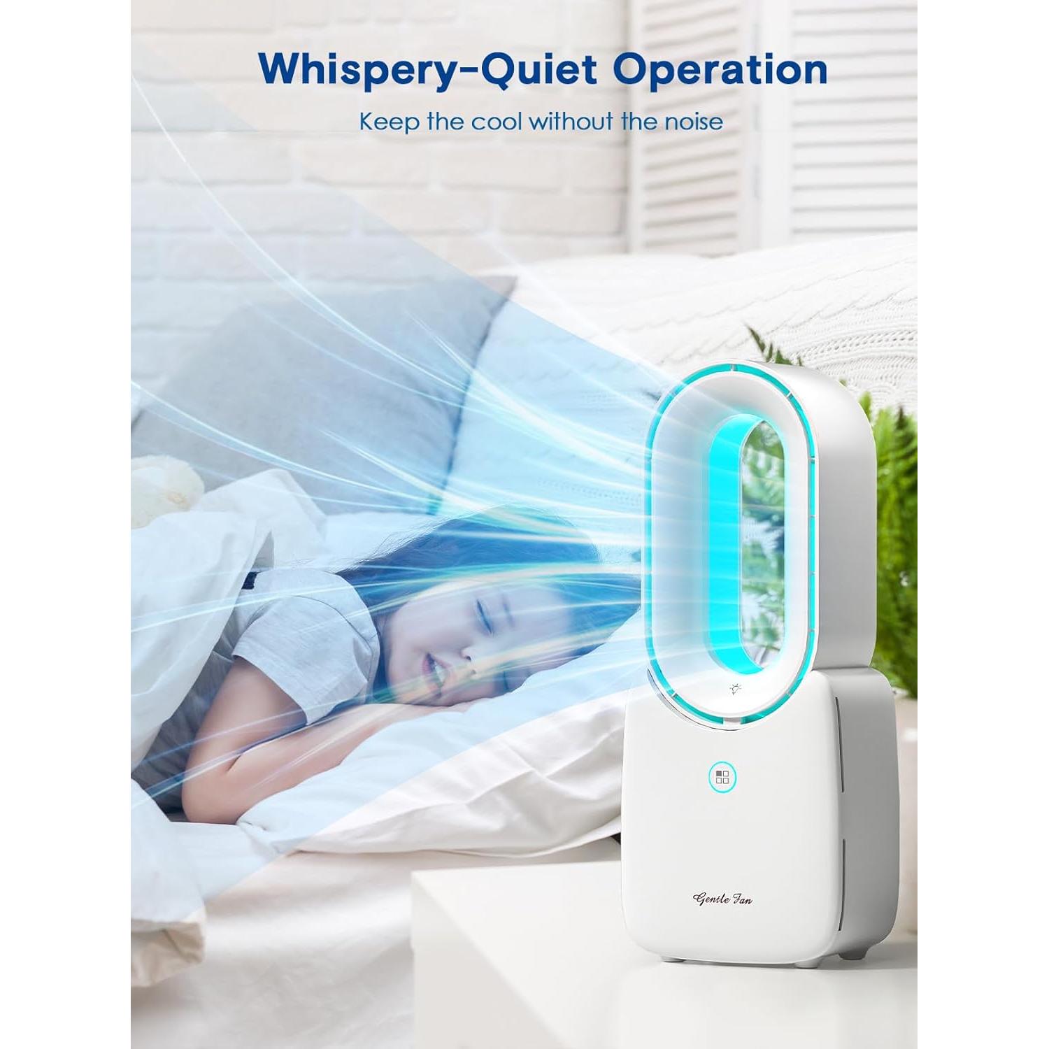 Ventilador de escritorio let'me sin aspas 10W LED 3 velocidades