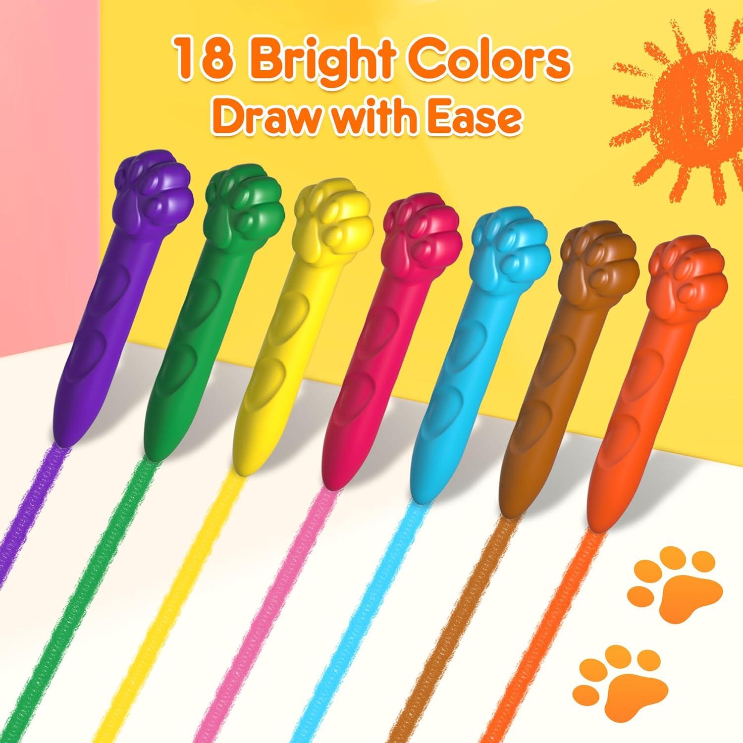 Crayones Jumbo Mocoosy 18 Colores Lavables para Niños