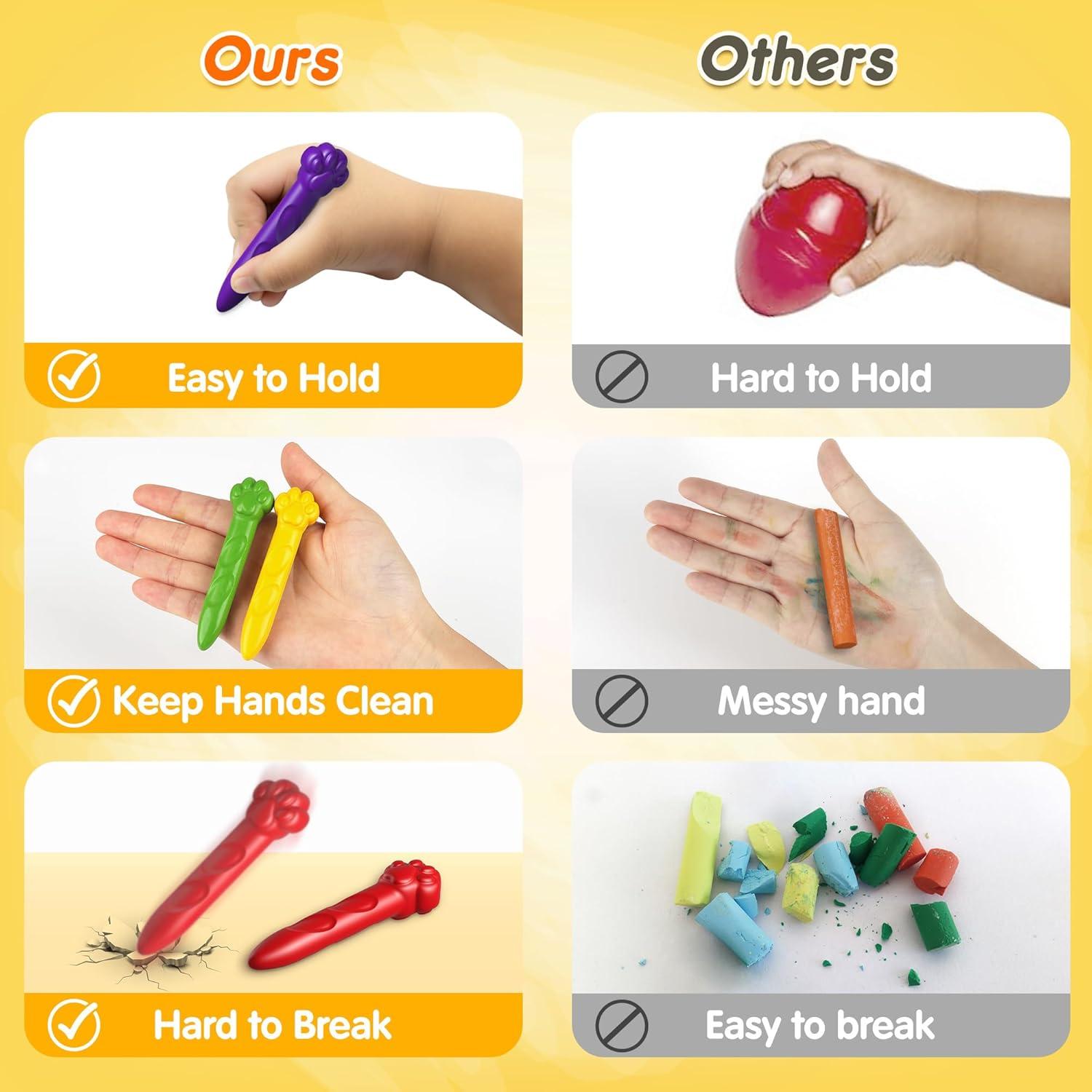 Crayones Jumbo Mocoosy 18 Colores Lavables para Niños