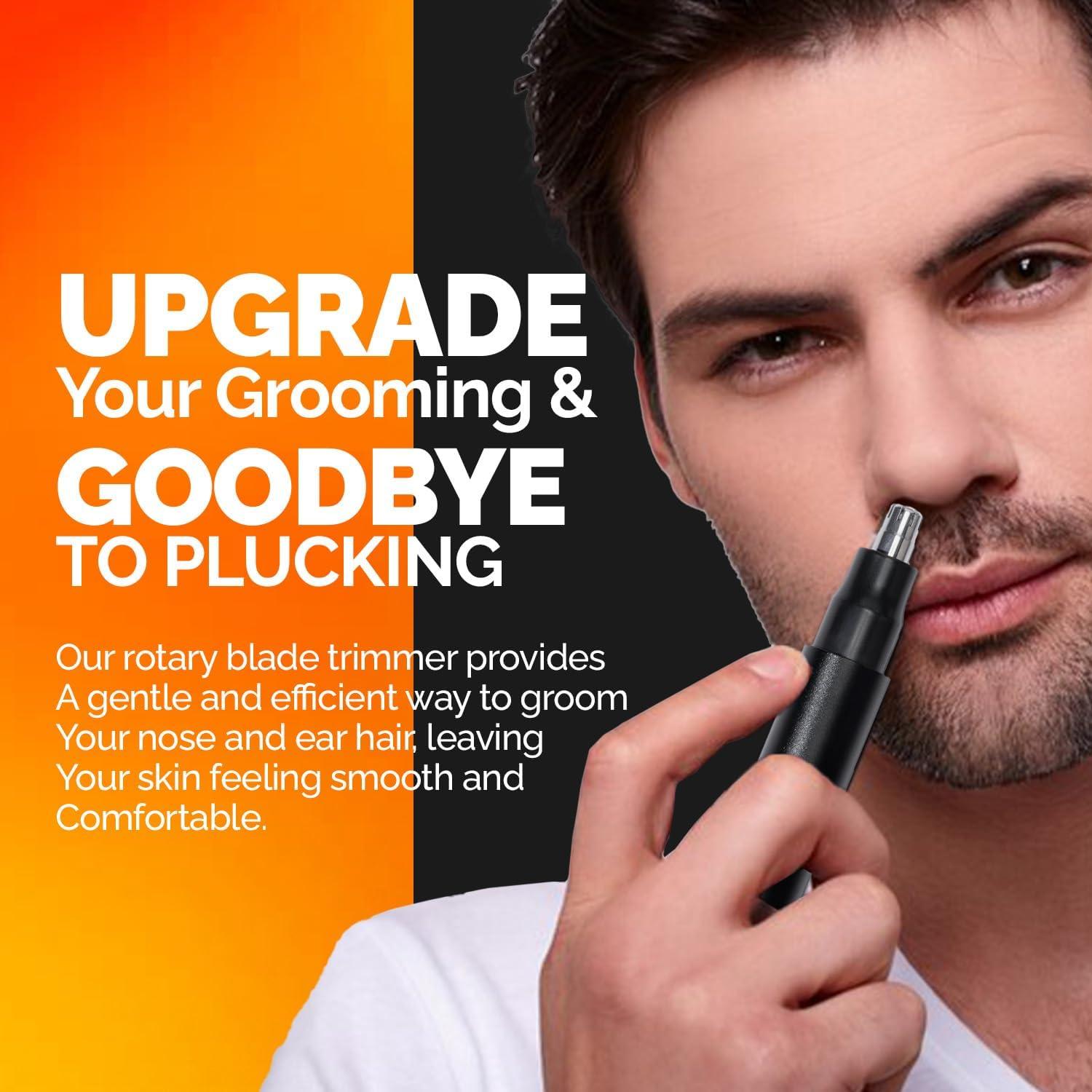 Recortador de Vello Nasal y de Oído Brio - Cuchilla Doble, Resistente al Agua