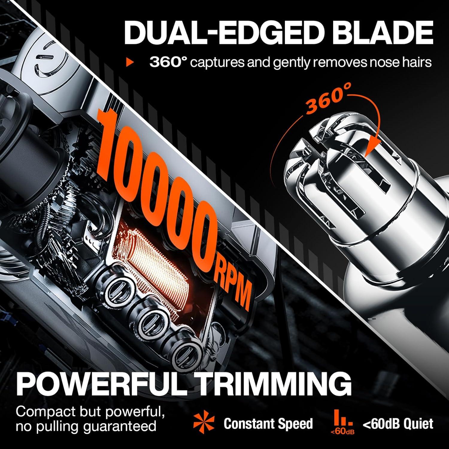 Paquete de Cuidado Yoose: Recortador Nasal Plateado y Afeitadora Mini Azul