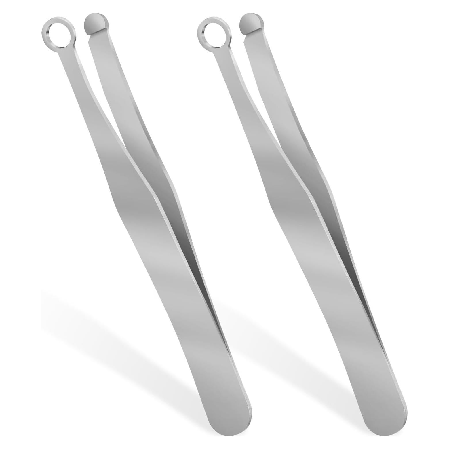 2 Pinzas Universales Recortadoras de Vello Nasal Acero Inoxidable