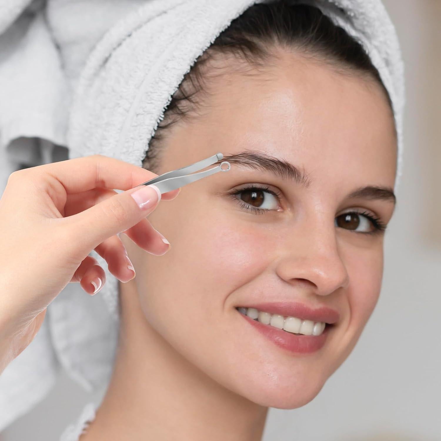 2 Pinzas Universales Recortadoras de Vello Nasal Acero Inoxidable