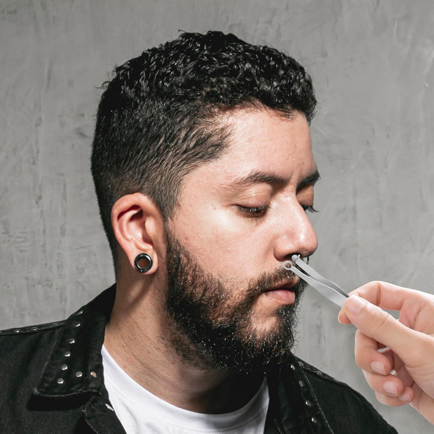 2 Pinzas Universales Recortadoras de Vello Nasal Acero Inoxidable