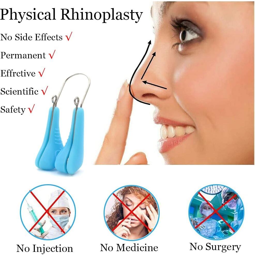 Clip Elevador de Nariz Jieri - Corrector de Nariz de Silicona 6x2cm