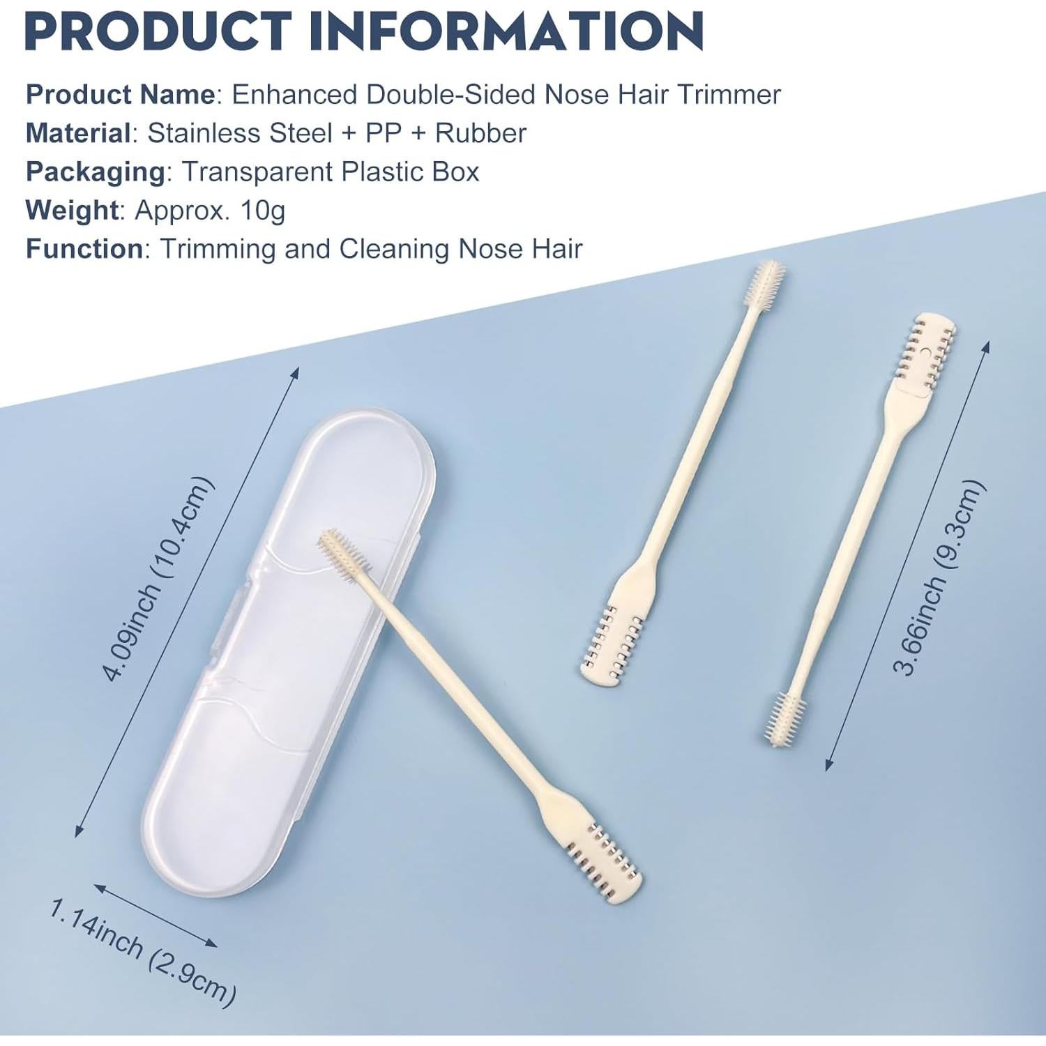 Cortador de Vello Nasal Manual Zoolinn 2 en 1 Acero Inoxidable