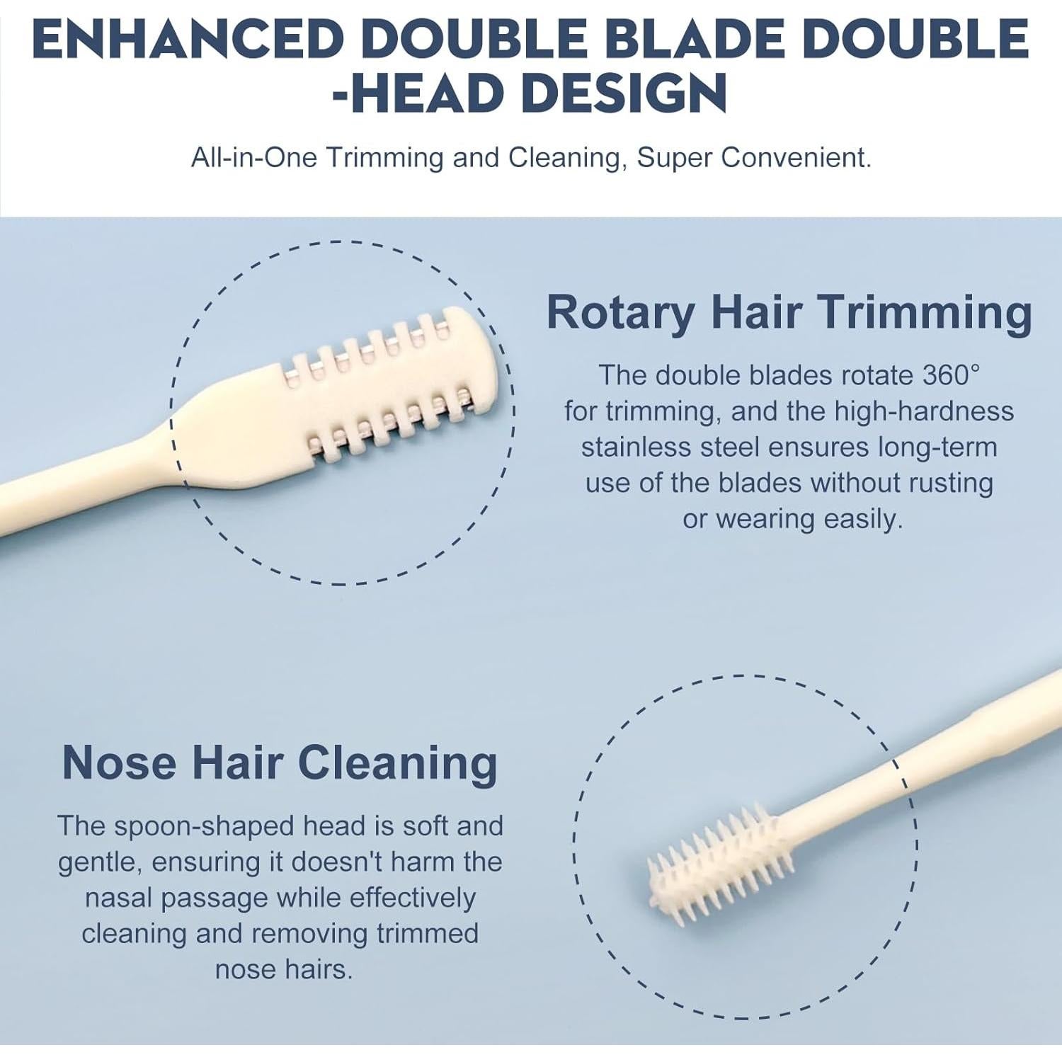 Cortador de Vello Nasal Manual Zoolinn 2 en 1 Acero Inoxidable