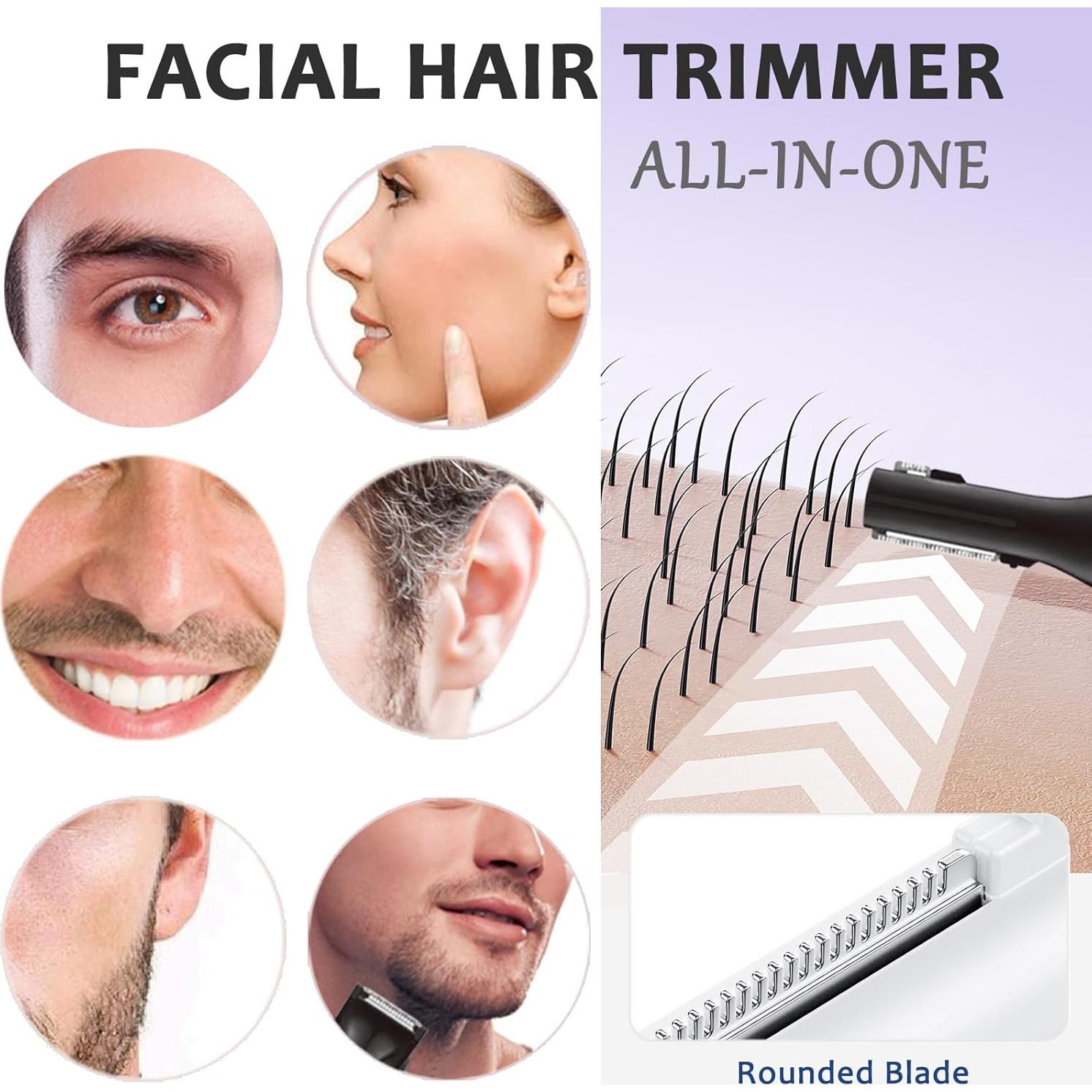 Recortador de Vello Nasal y Facial Laikme 3 en 1 Recargable