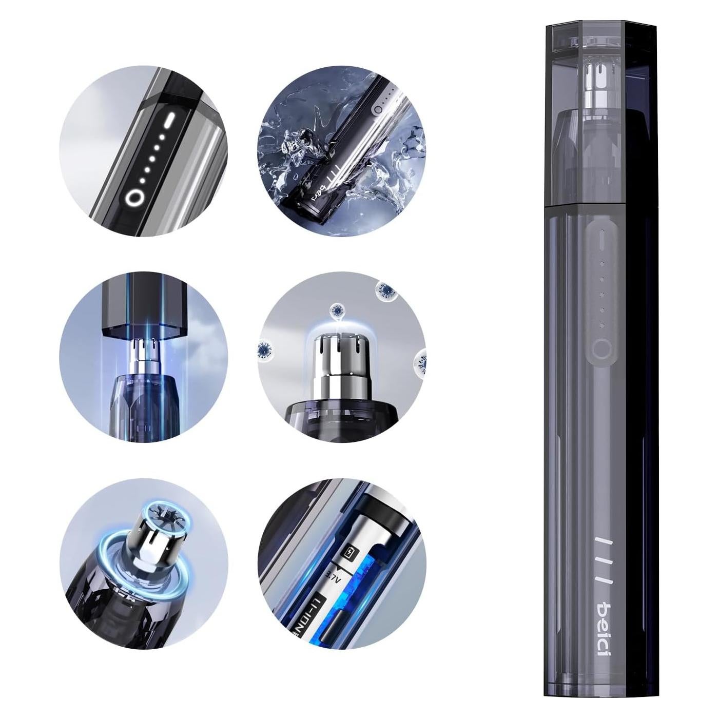 Recortador de Nariz y Oído Beici H4 Carga Rápida IPX7