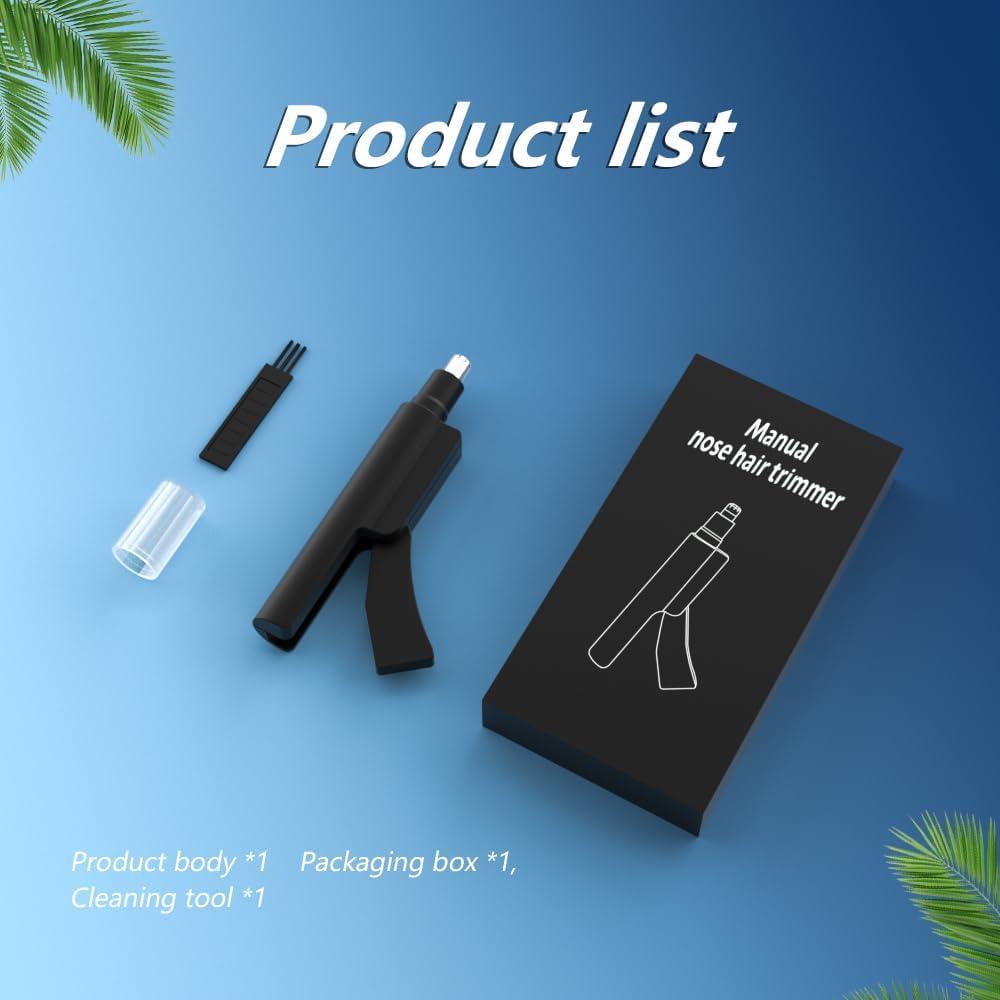 Recortador de Vello Nasal Manual Cxjesin Impermeable Negro