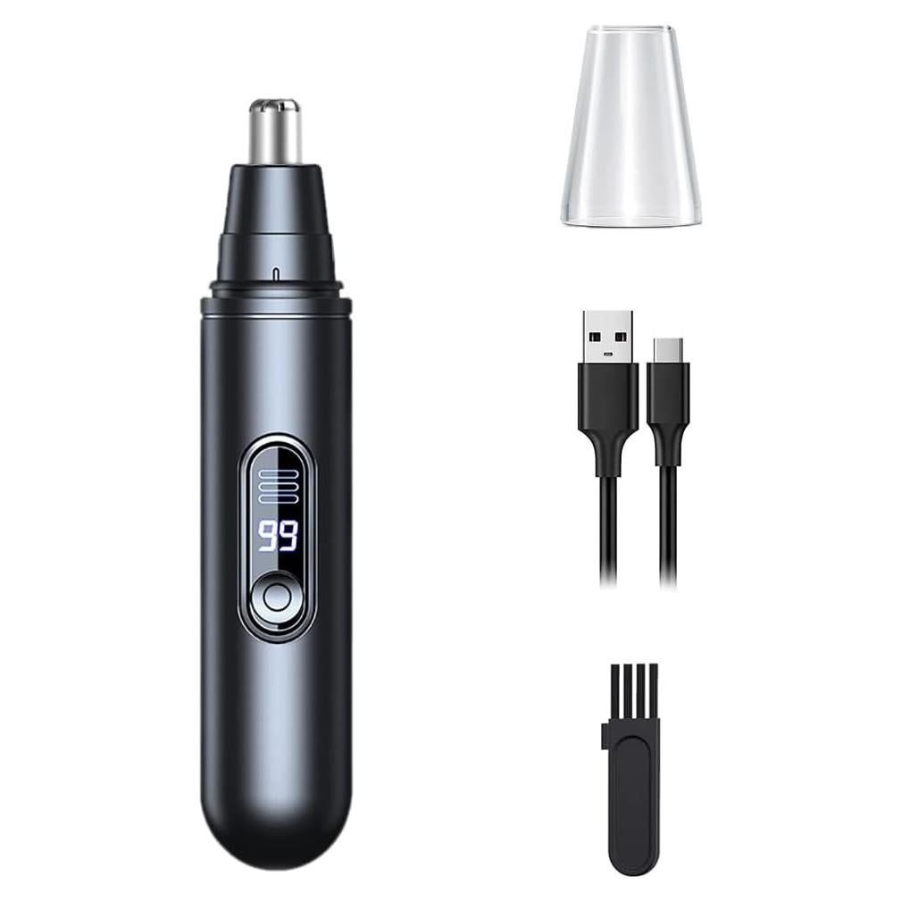 Recortador de Vello Nasal AROSKY Recargable USB con Pantalla LED