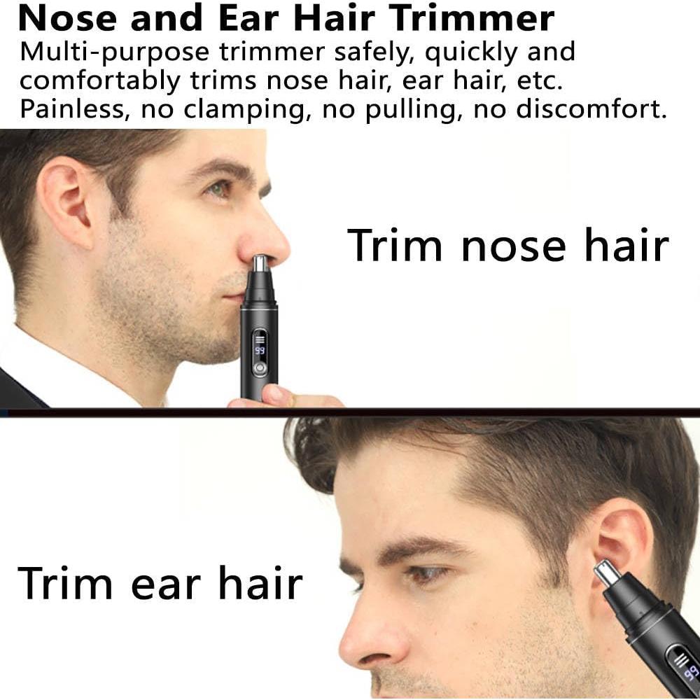 Recortador de Vello Nasal AROSKY Recargable USB con Pantalla LED