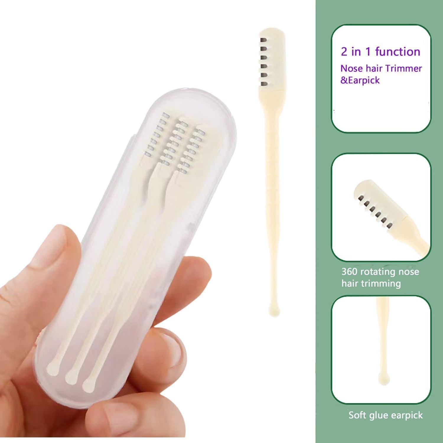 Cortador de Vello Nasal FREHOMEE Doble Cabeza Acero Inoxidable