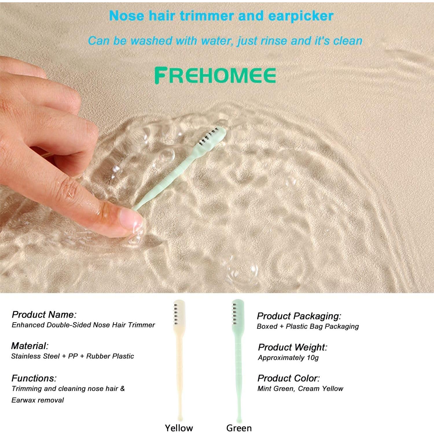 Cortador de Vello Nasal FREHOMEE Doble Cabeza Acero Inoxidable