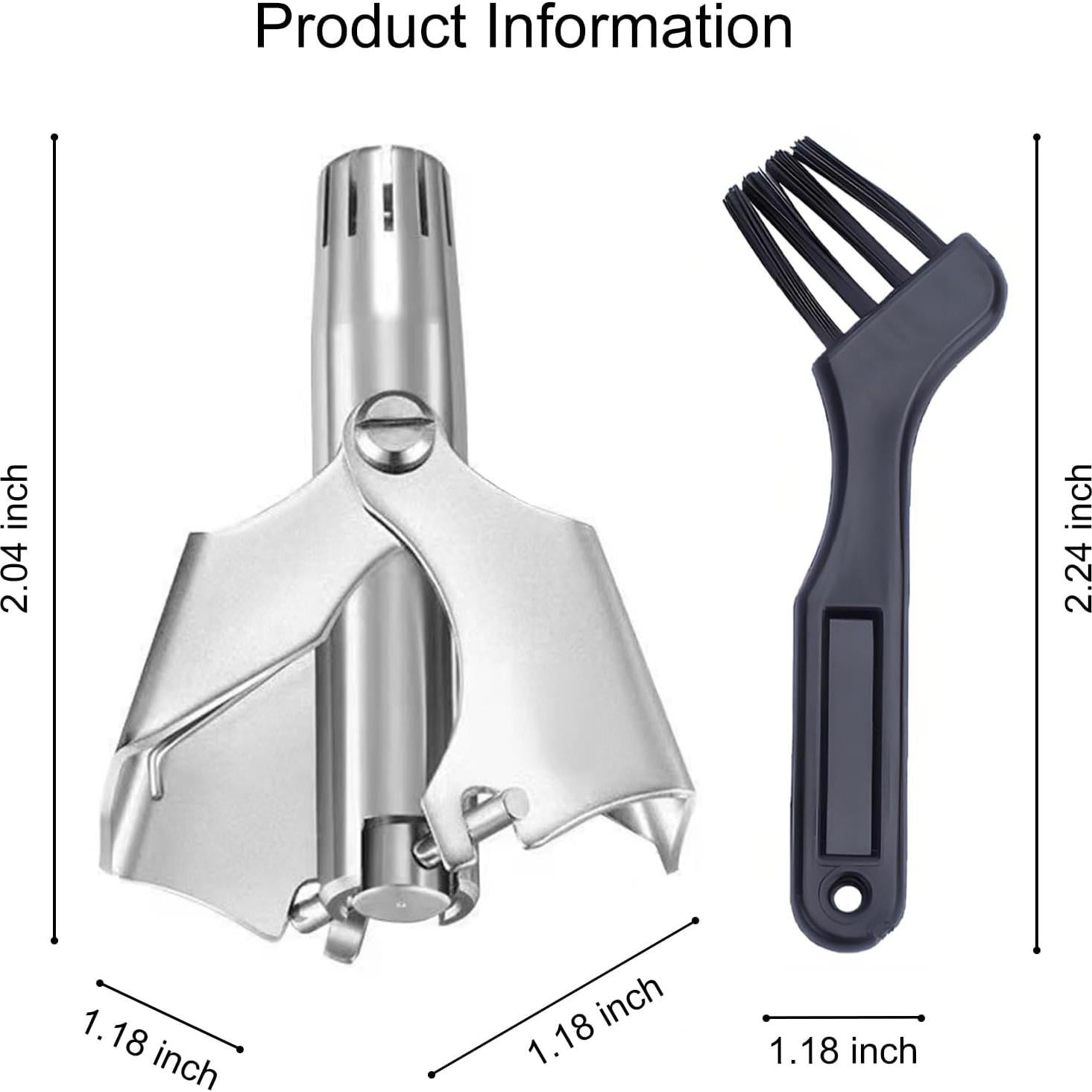 Cortador de Vello Nasal Manual Jaasuee Acero Inoxidable Impermeable