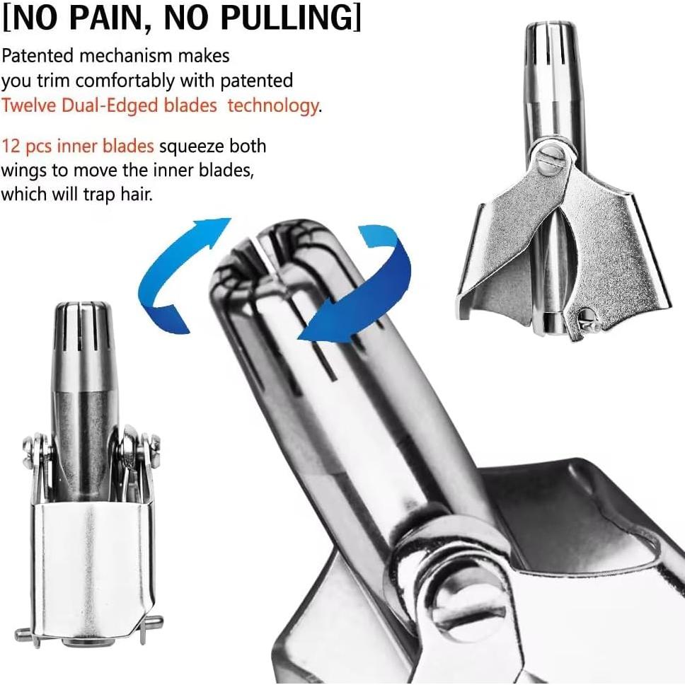 Recortador de Vello Nasal AALFA Acero Inoxidable Sin Batería